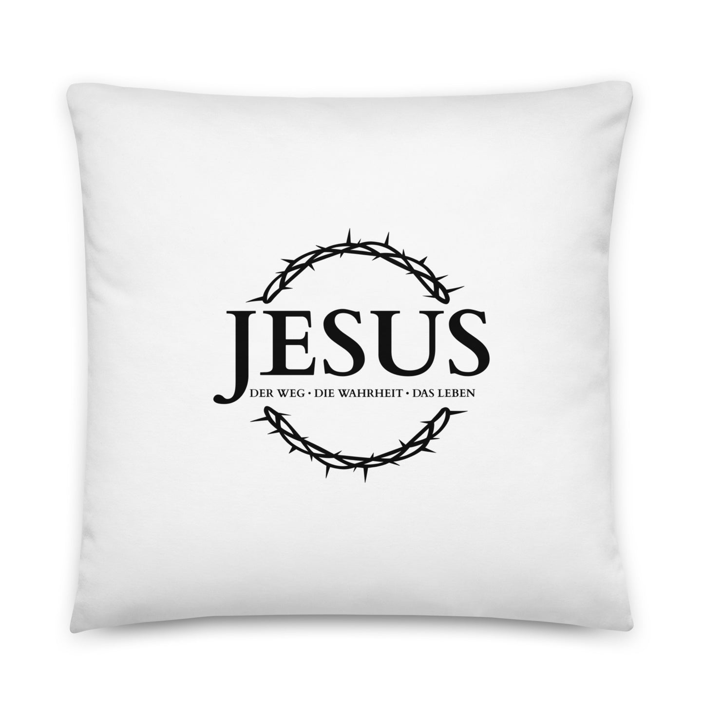 JESUS der Weg, die Wahrheit, das Leben - Basic-Kissen - Helles Design DE ${variant-option} faith design by The Light of Life
