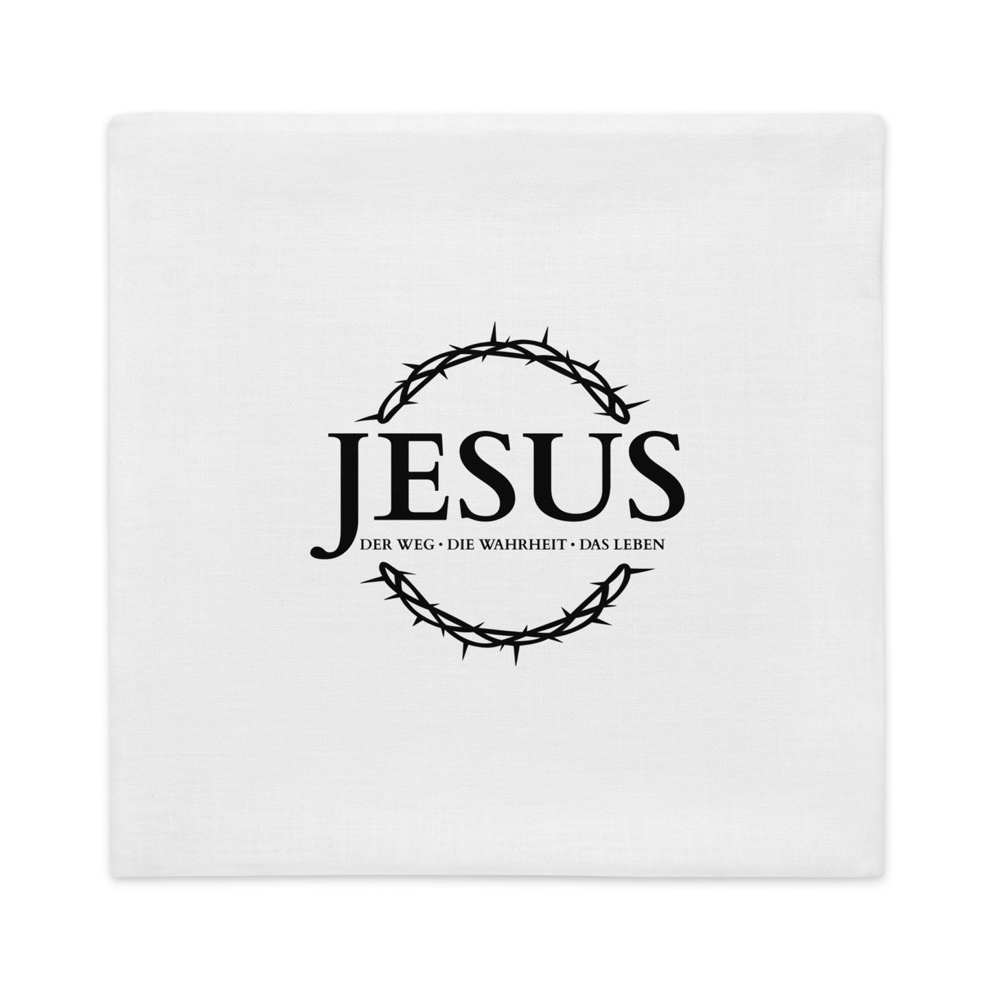 JESUS der Weg, die Wahrheit, das Leben - Premium-Kissenbezug - Helles Design DE ${variant-option} faith design by The Light of Life