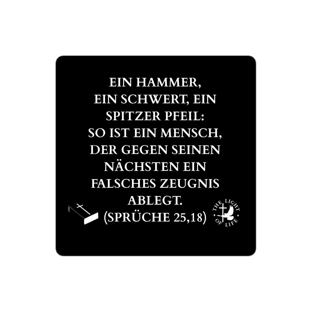 Blasenfreie Aufkleber Bibel - Verleih deinem Glauben Ausdruck mit Bibelvers Sprüche 25,18 – jetzt entdecken!