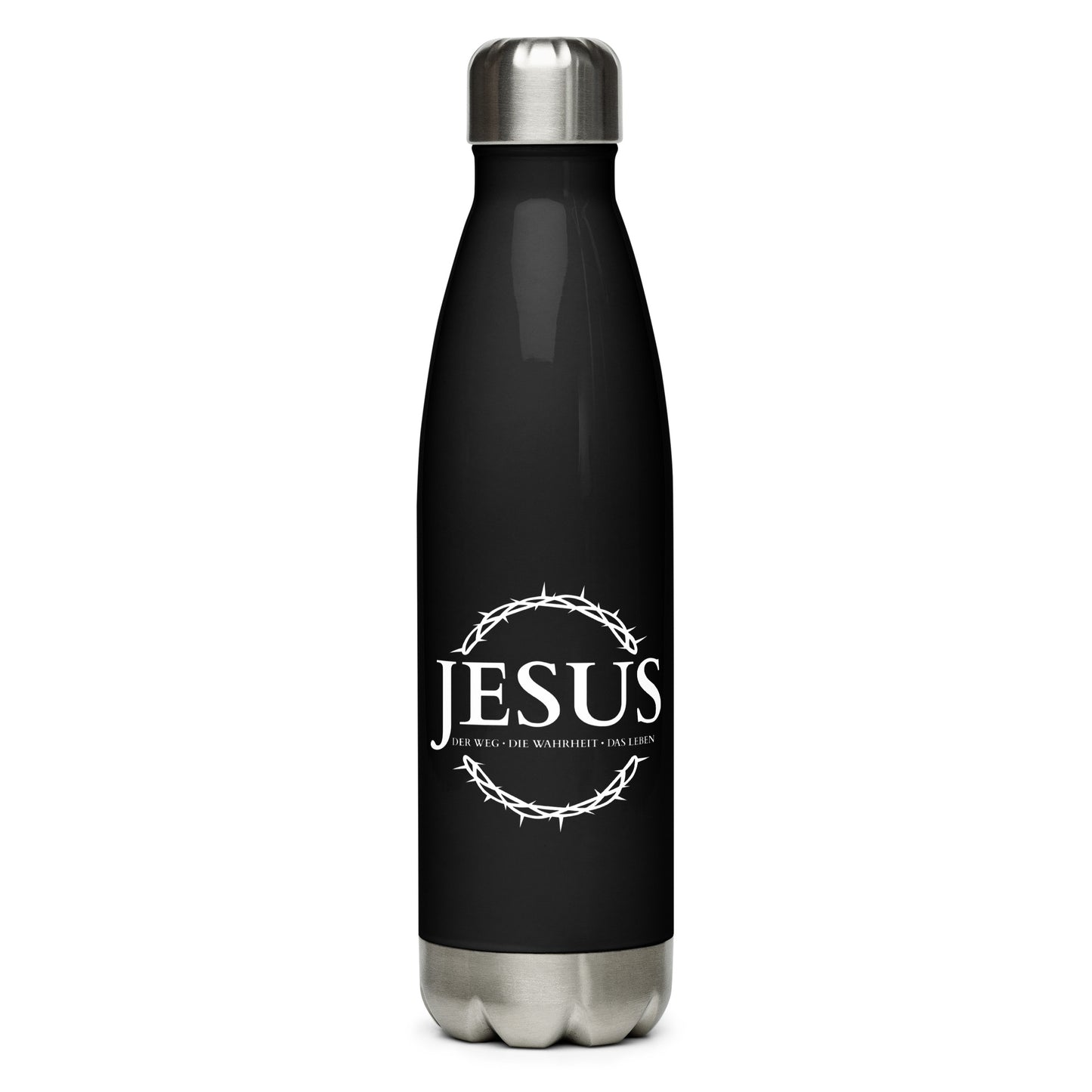 JESUS, the Way, The Truth, The Life - Edelstahl Trinkflasche DE faith design by The Light of Life