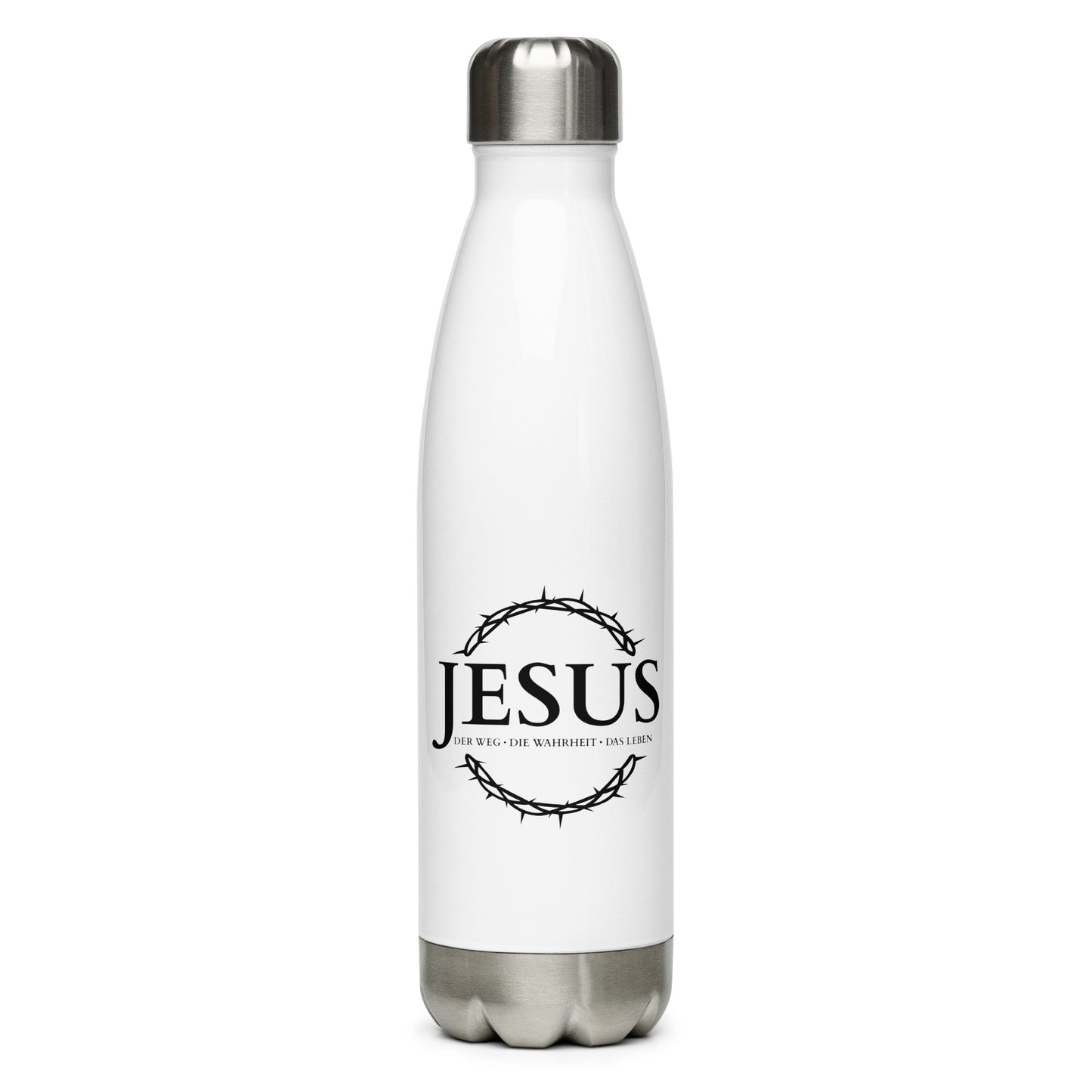 JESUS, der Weg, die Wahrheit, das Leben - Edelstahl Trinkflasche DE faith design by The Light of Life