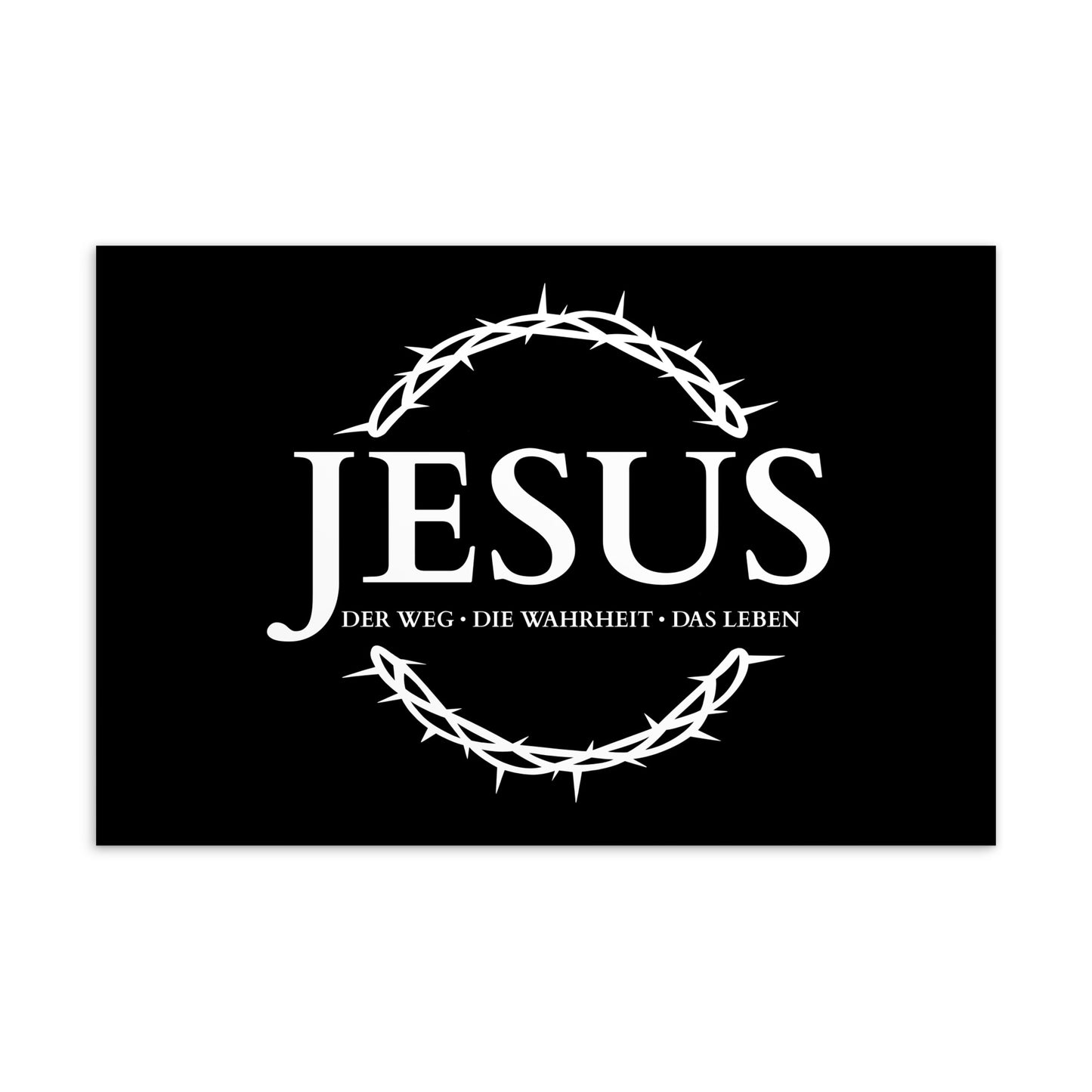JESUS der Weg, die Wahrheit, das Leben - Standard-Postkarte D-Design DE ${variant-option} faith design by The Light of Life