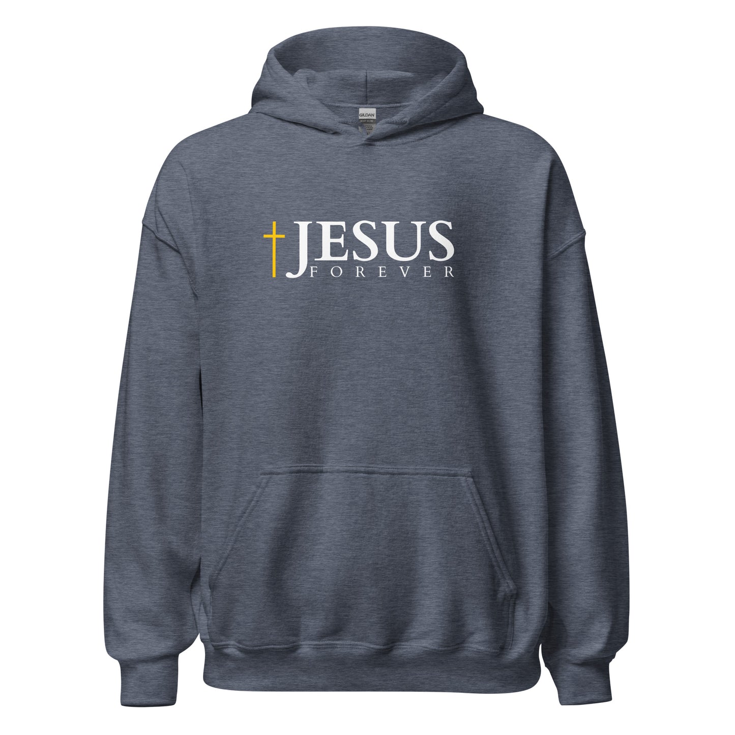 JESUS FOREVER - Unisex Hoodie - dark Design - EN ${variant-option} faith design by The Light of Life