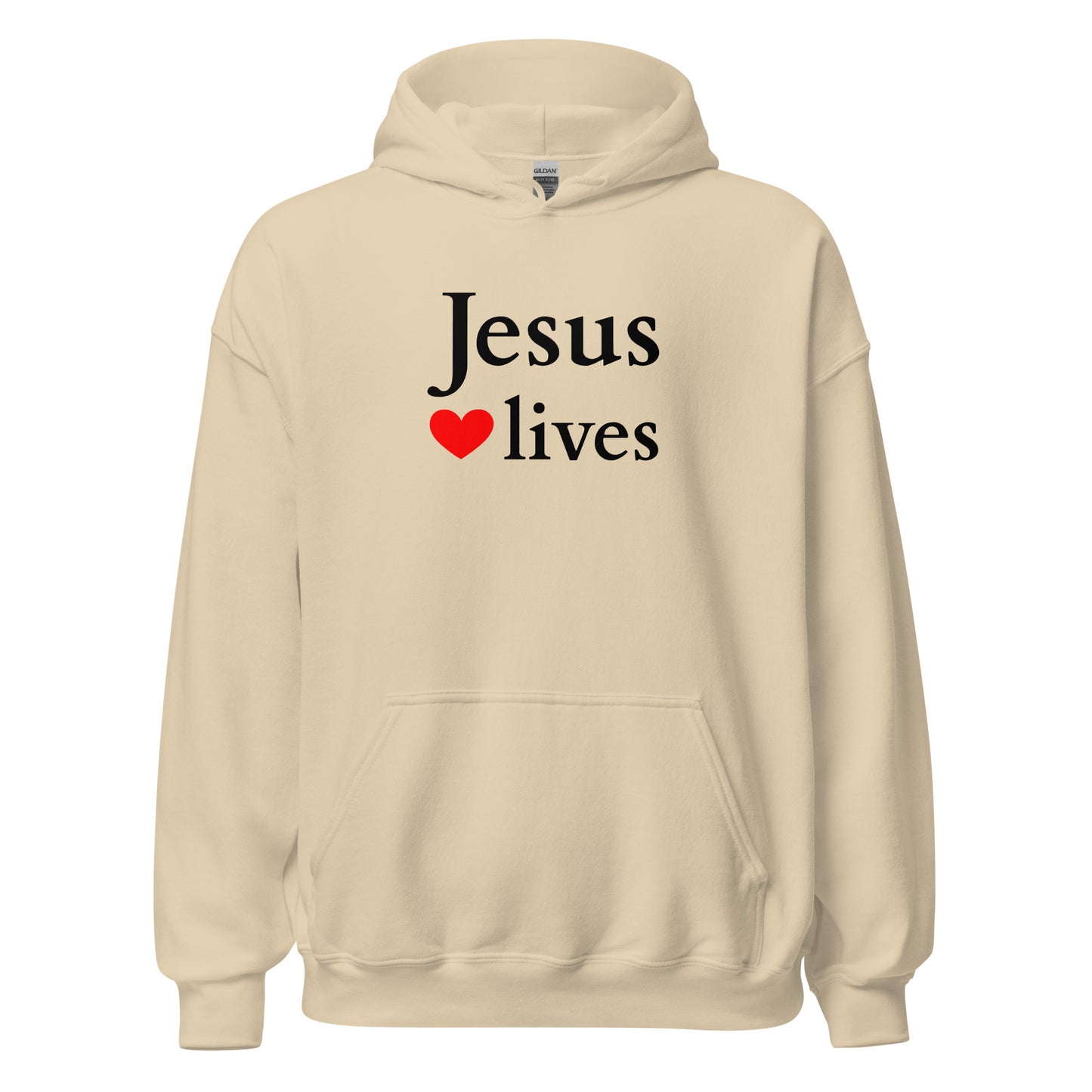 Jesus lives - Unisex Hoodie - helles Design - EN faith design by Das Licht des Lebens