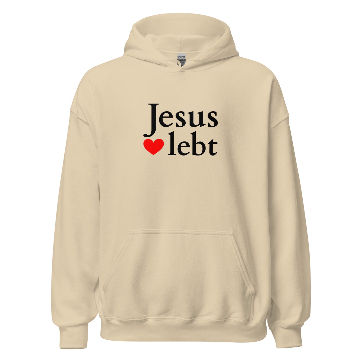 Jesus lebt - Unisex-Kapuzenpullover - helles design - DE faith design by Das Licht des Lebens