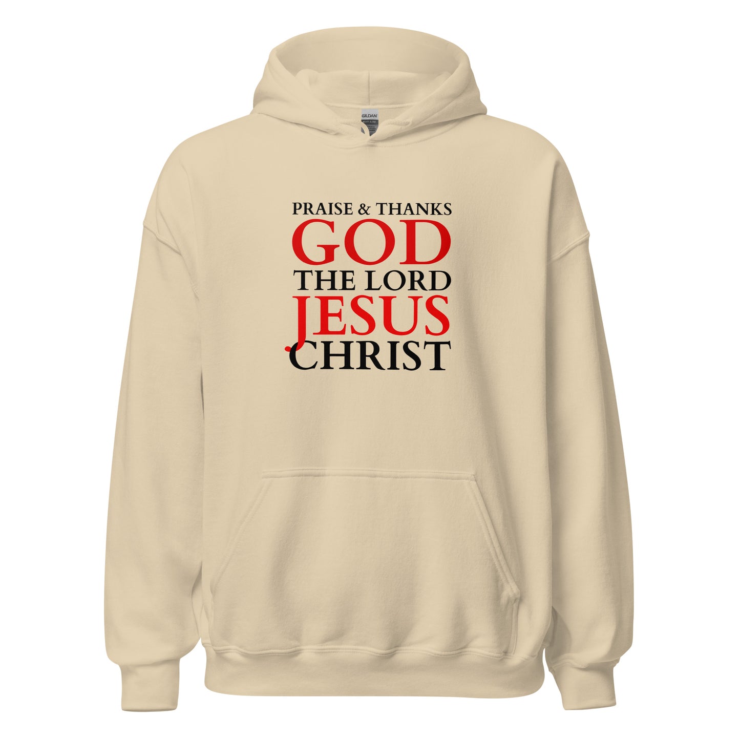 Praise God Jesus Christ - Unisex Hoodie - bright design- EN ${variant-option} faith design by Das Licht des Lebens