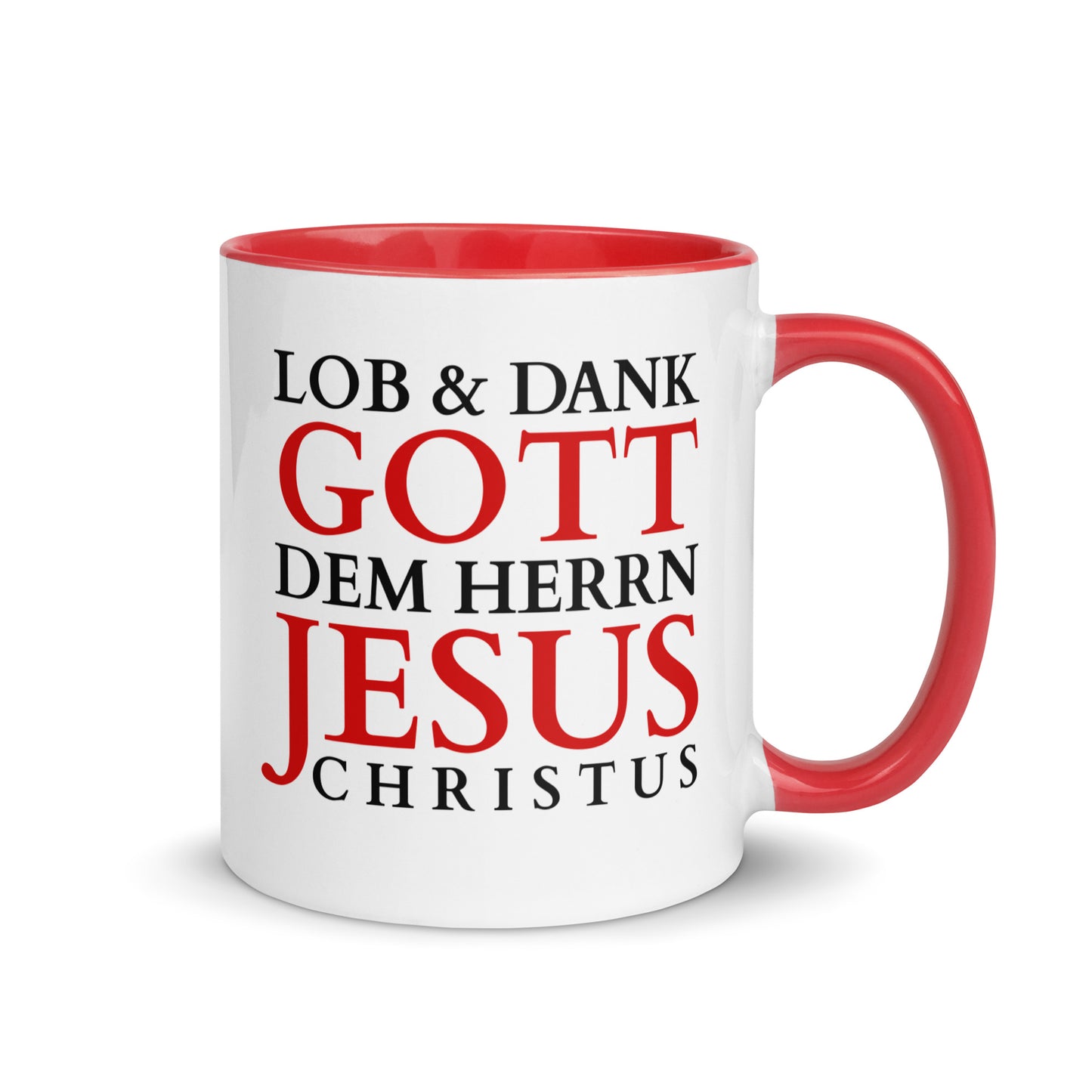 Lob & Dank dem Herrn Jesus - Tasse mit farbiger Innenseite DE faith design by The Light of Life