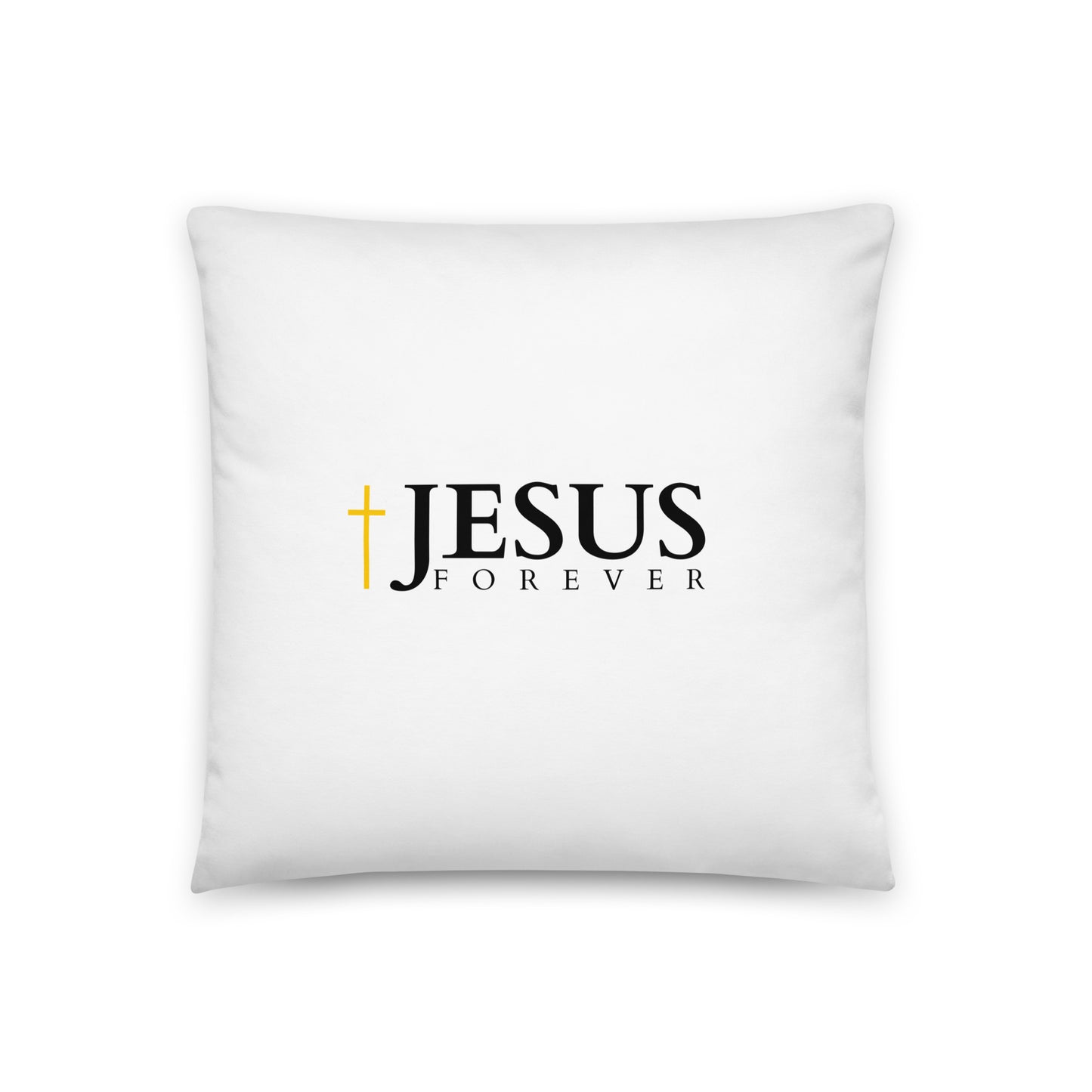JESUS FOREVER - Basic Pillow - Bright Design EN ${variant-option} faith design by The Light of Life
