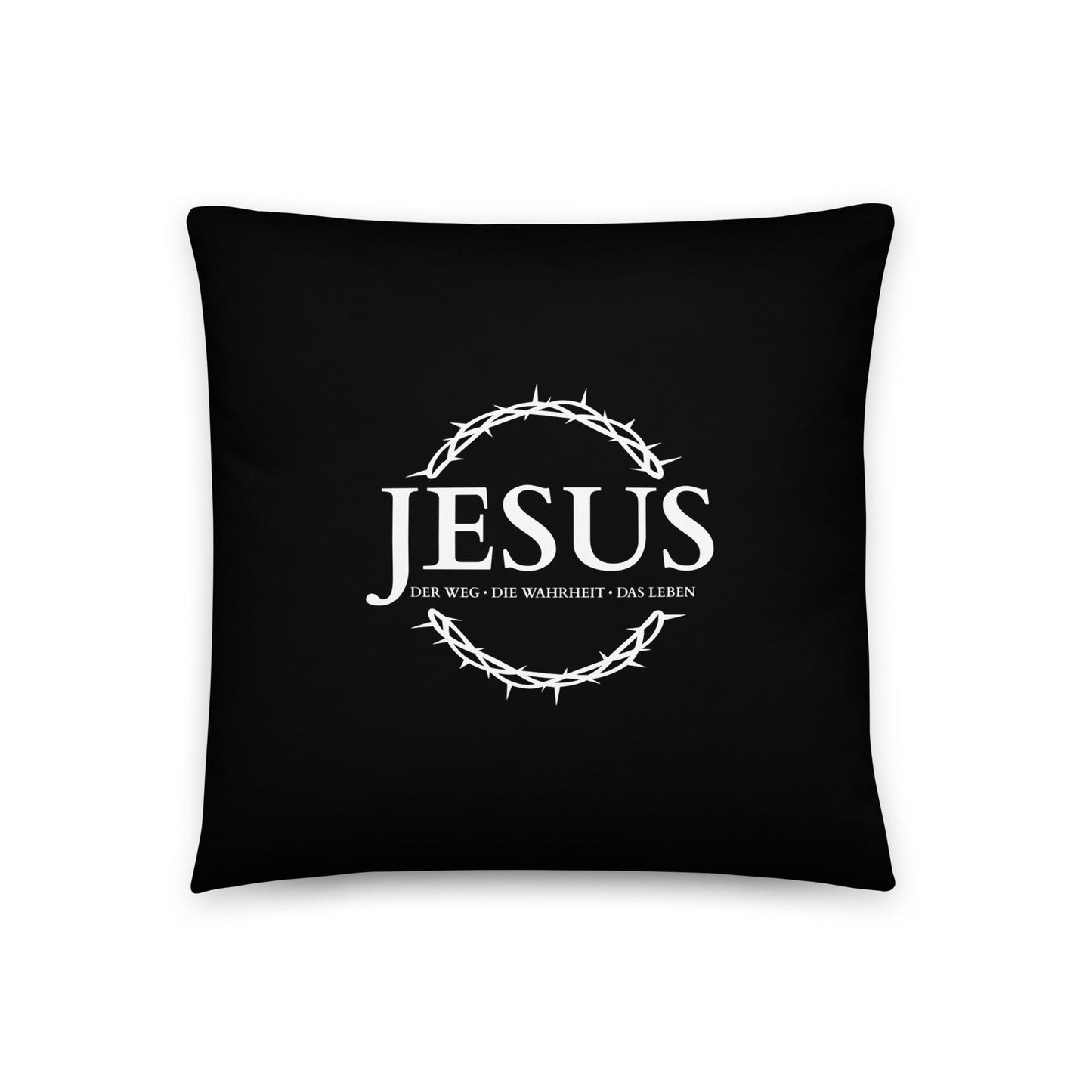 JESUS der Weg, die Wahrheit, das Leben - Basic-Kissen - Helles Design DE ${variant-option} faith design by The Light of Life