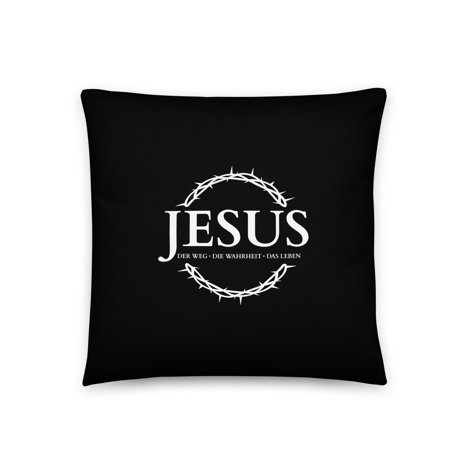 JESUS der Weg, die Wahrheit, das Leben - Basic-Kissen - Helles Design DE ${variant-option} faith design by The Light of Life