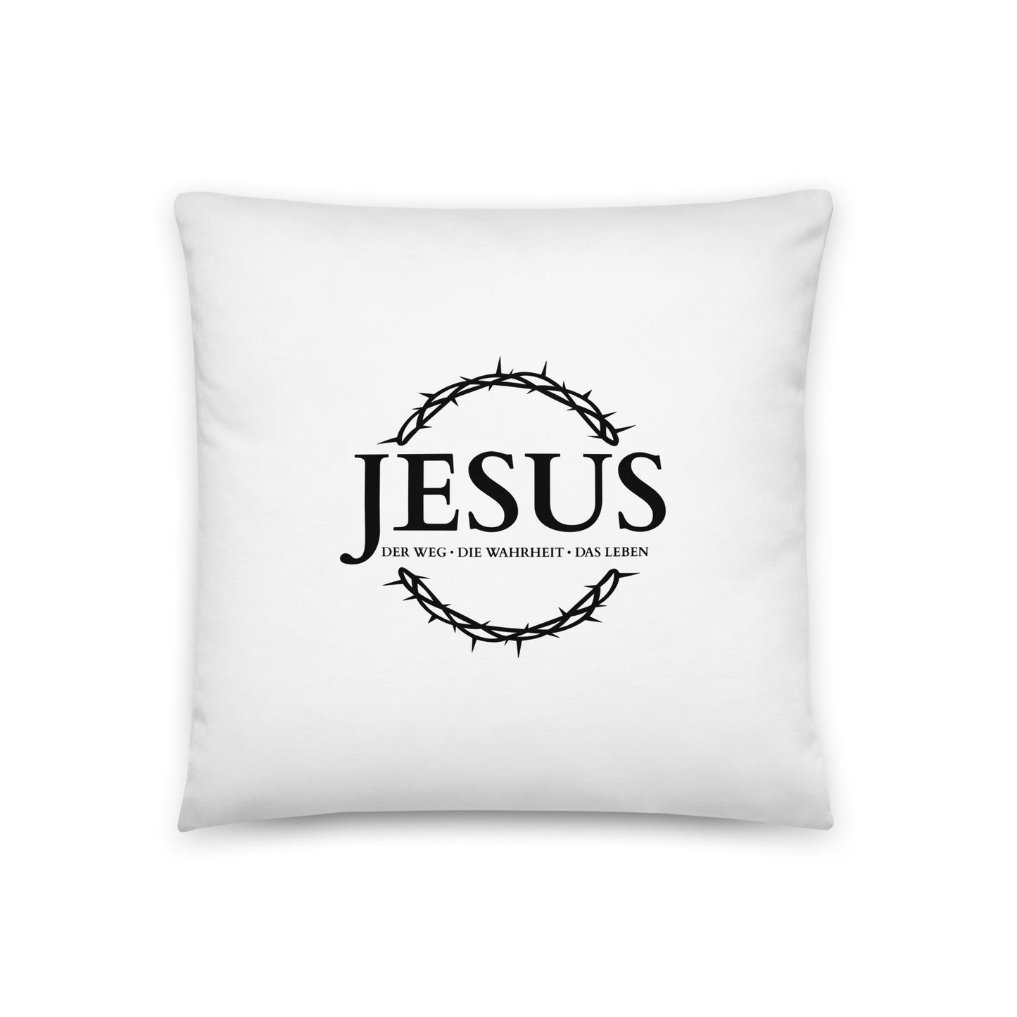 JESUS der Weg, die Wahrheit, das Leben - Basic-Kissen - Helles Design DE ${variant-option} faith design by The Light of Life