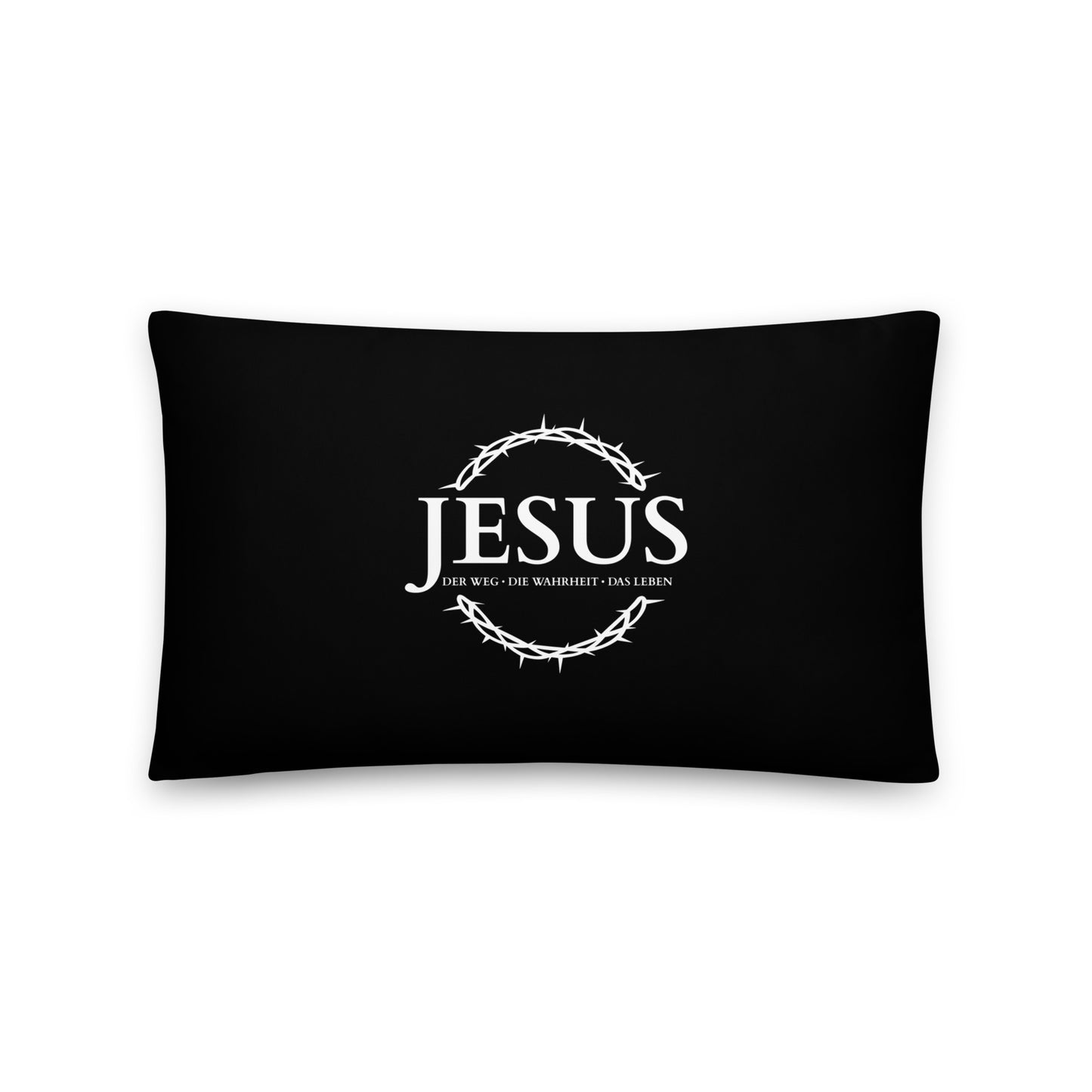 JESUS der Weg, die Wahrheit, das Leben - Basic-Kissen - Helles Design DE ${variant-option} faith design by The Light of Life