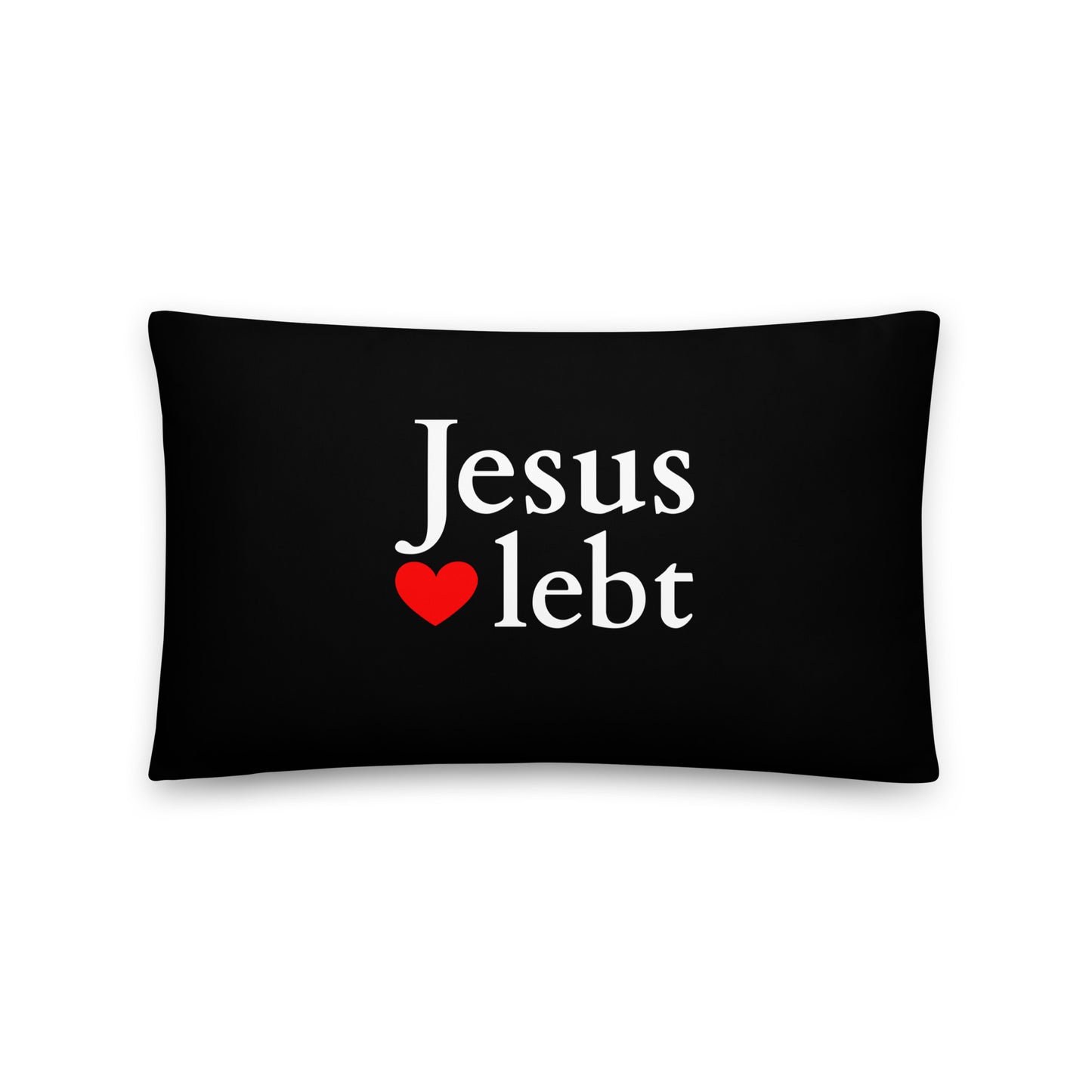 Jesus lebt - Basic-Kissen - Helles Design DE faith design by The Light of Life