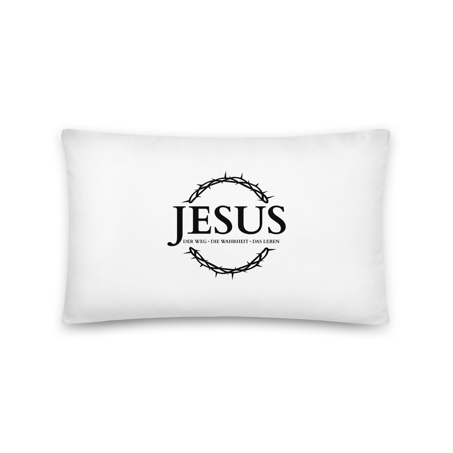 JESUS der Weg, die Wahrheit, das Leben - Basic-Kissen - Helles Design DE ${variant-option} faith design by The Light of Life