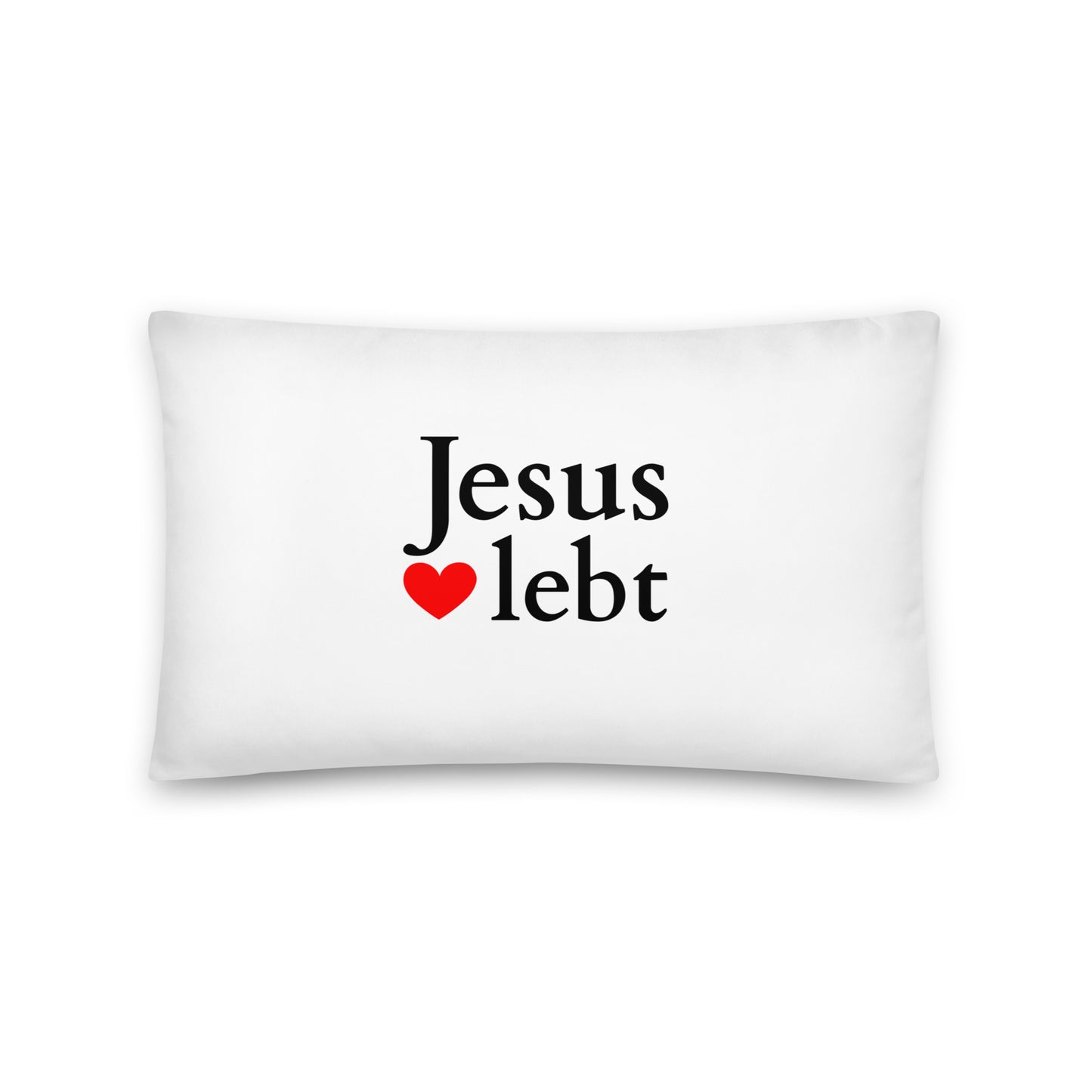 Jesus lebt - Basic-Kissen -Helles Design DE ${variant-option} faith design by The Light of Life