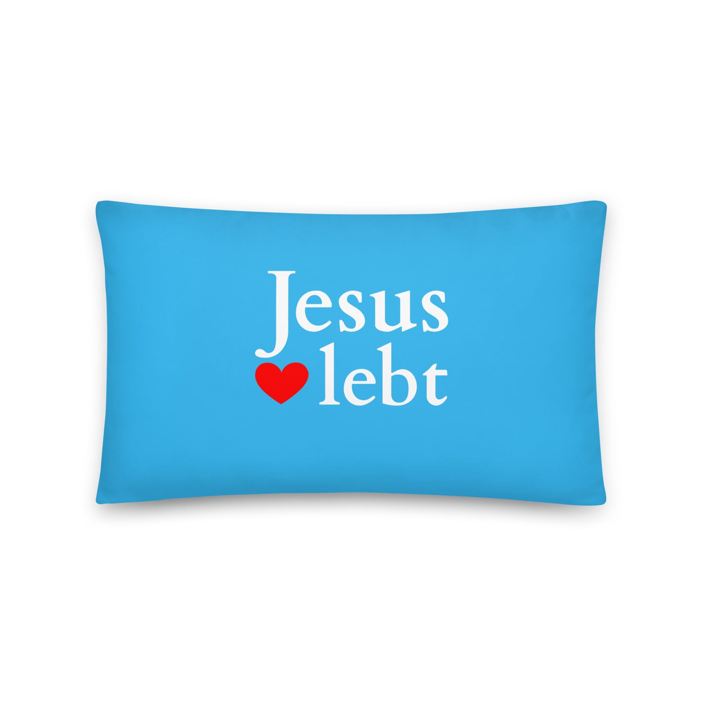 Jesus lebt - Basic-Kissen - Helles Design DE faith design by The Light of Life