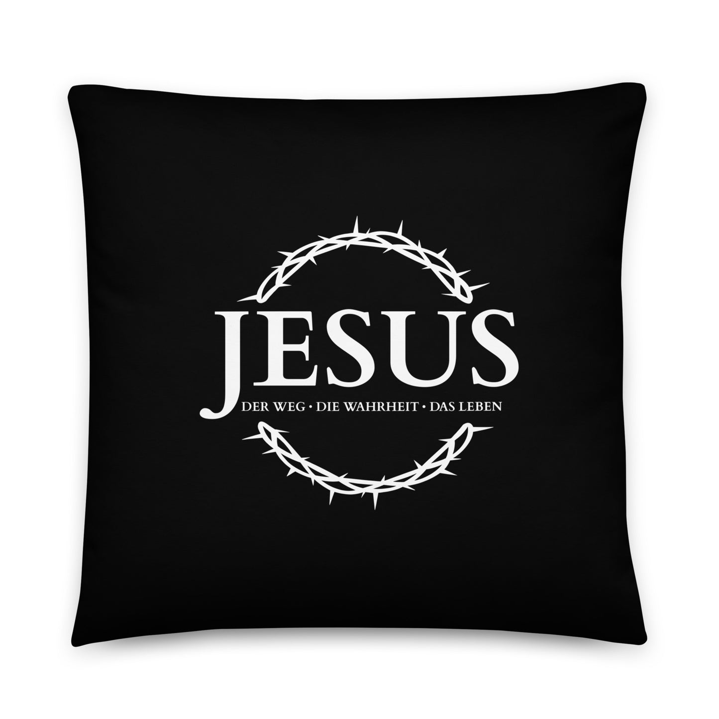 JESUS der Weg, die Wahrheit, das Leben - Basic-Kissen - Helles Design DE ${variant-option} faith design by The Light of Life