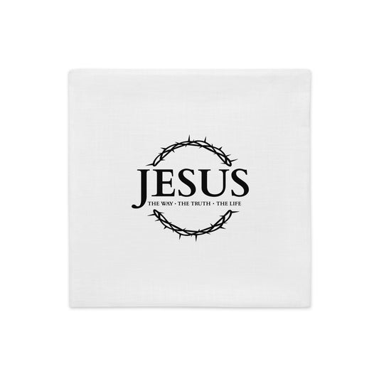 JESUS the Way, the Truth, the Life - Premium Pillow Case - Bright Design EN ${variant-option} faith design by The Light of Life