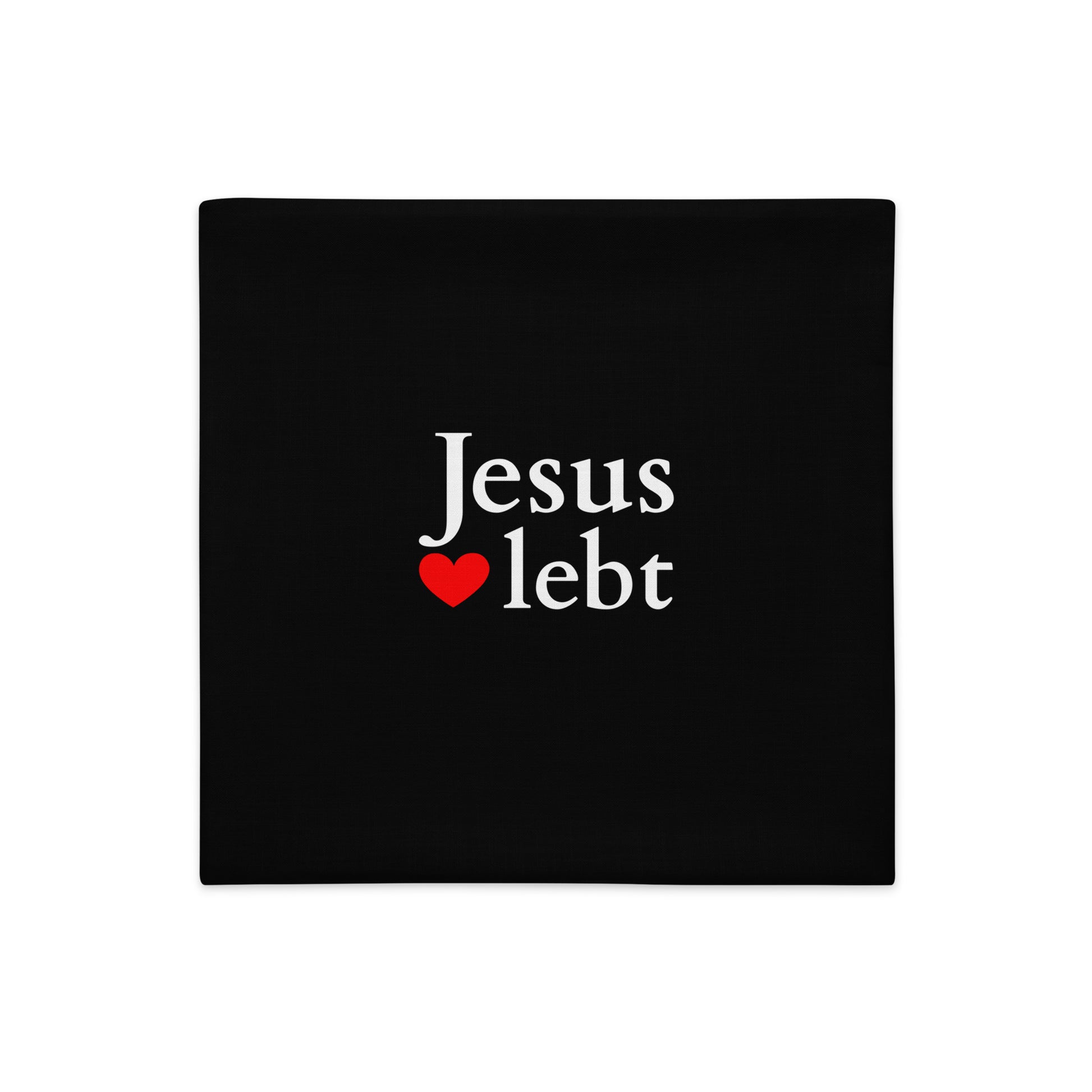 Jesus lebt - Premium-Kissenbezug - Helles Design DE ${variant-option} faith design by The Light of Life