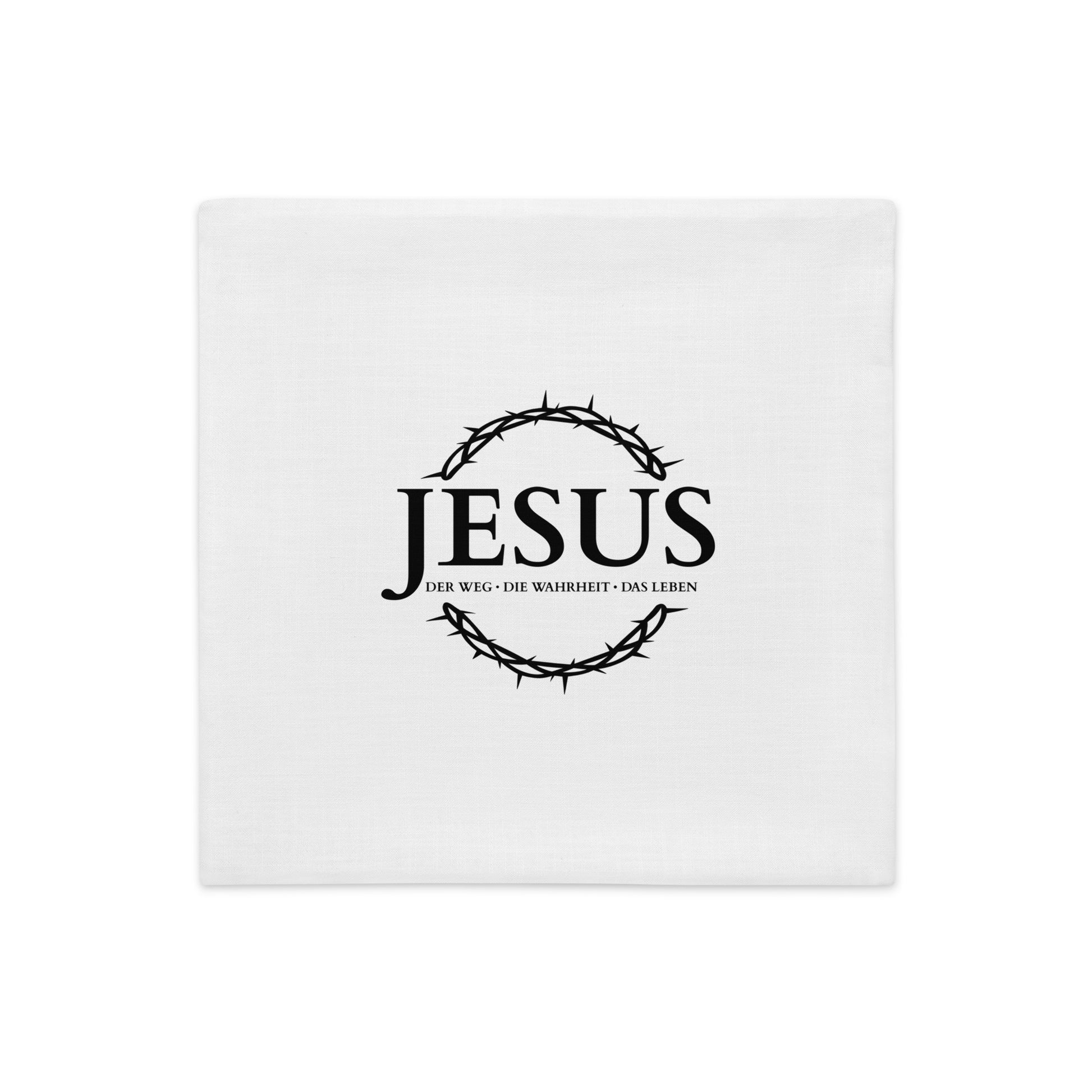 JESUS der Weg, die Wahrheit, das Leben - Premium-Kissenbezug - Helles Design DE ${variant-option} faith design by The Light of Life