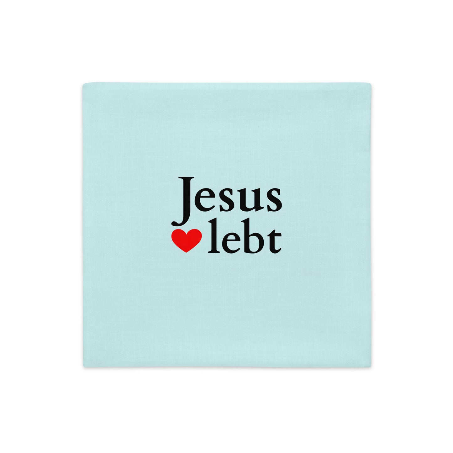 Jesus lebt - Premium-Kissenbezug - Helles Design DE ${variant-option} faith design by The Light of Life