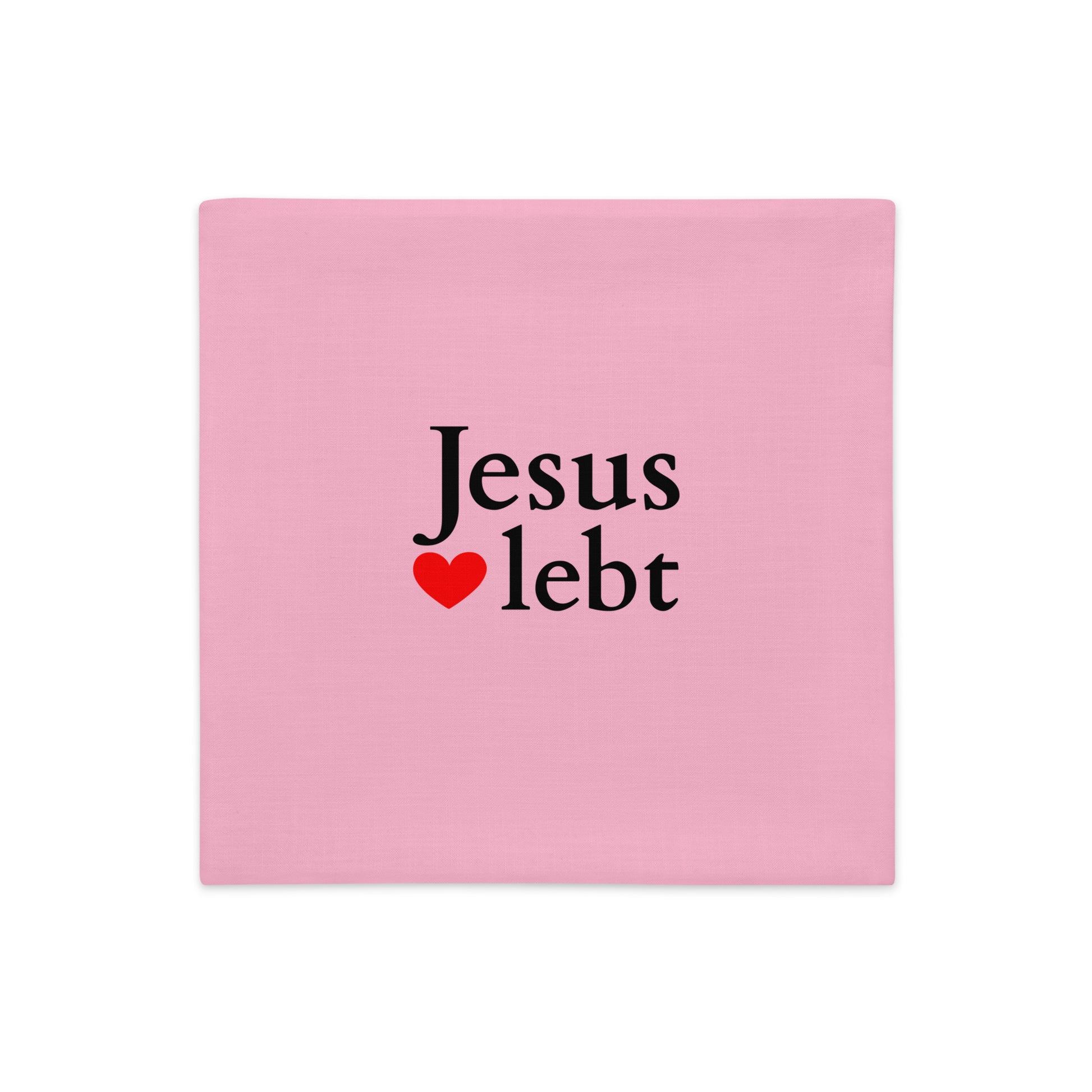 Jesus lebt - Premium-Kissenbezug - Helles Design DE ${variant-option} faith design by The Light of Life