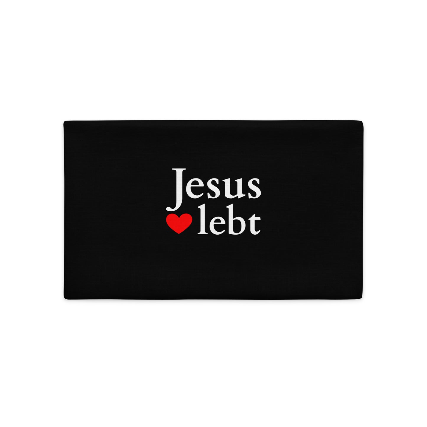 Jesus lebt - Premium-Kissenbezug - Helles Design DE ${variant-option} faith design by The Light of Life