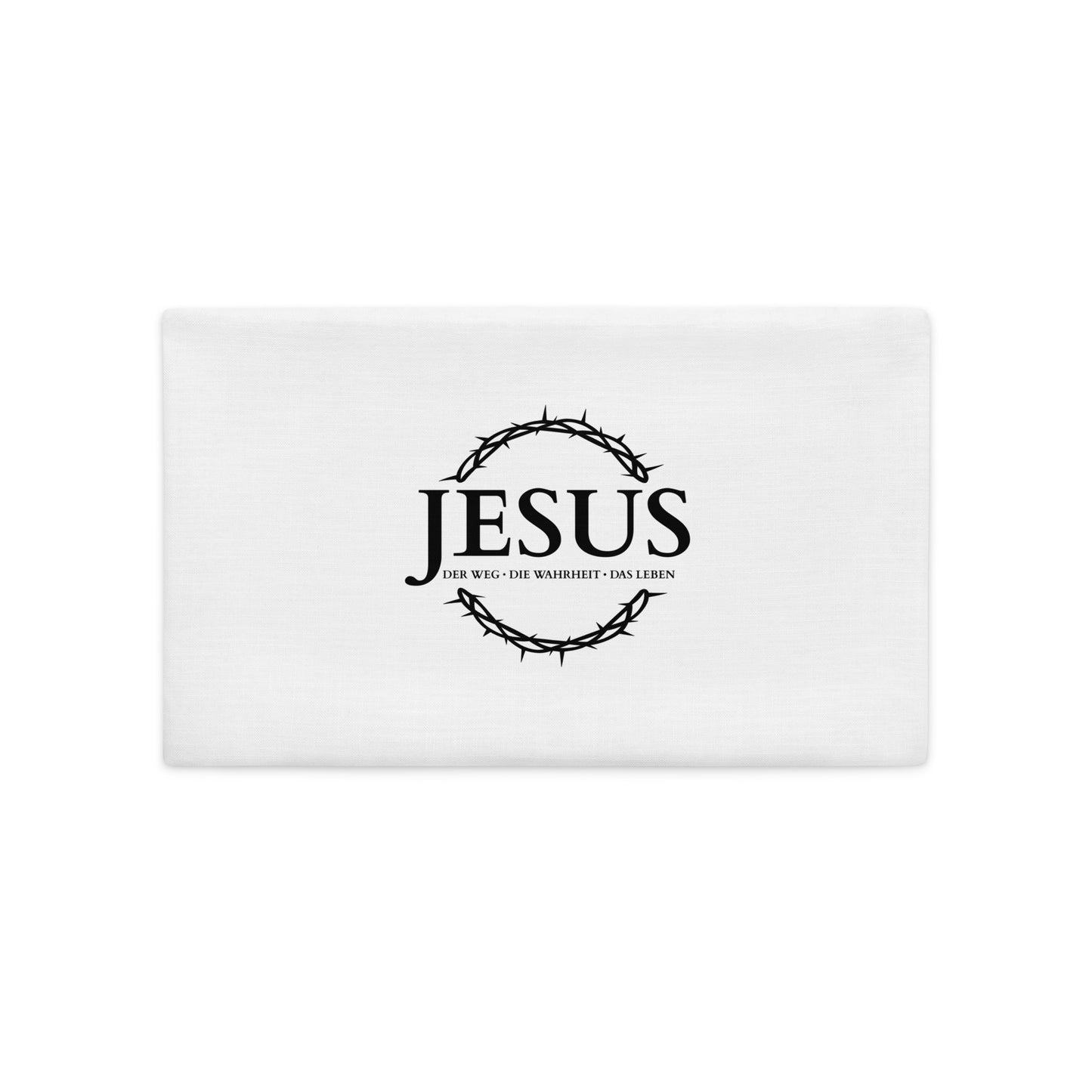JESUS der Weg, die Wahrheit, das Leben - Premium-Kissenbezug - Helles Design DE ${variant-option} faith design by The Light of Life