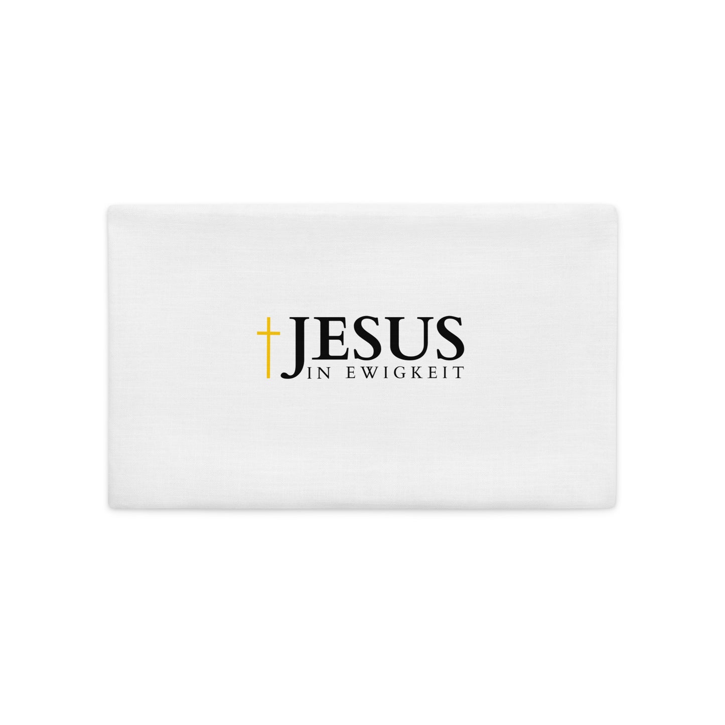 JESUS in Ewigkeit - Premium-Kissenbezug - Helles Design DE ${variant-option} faith design by The Light of Life