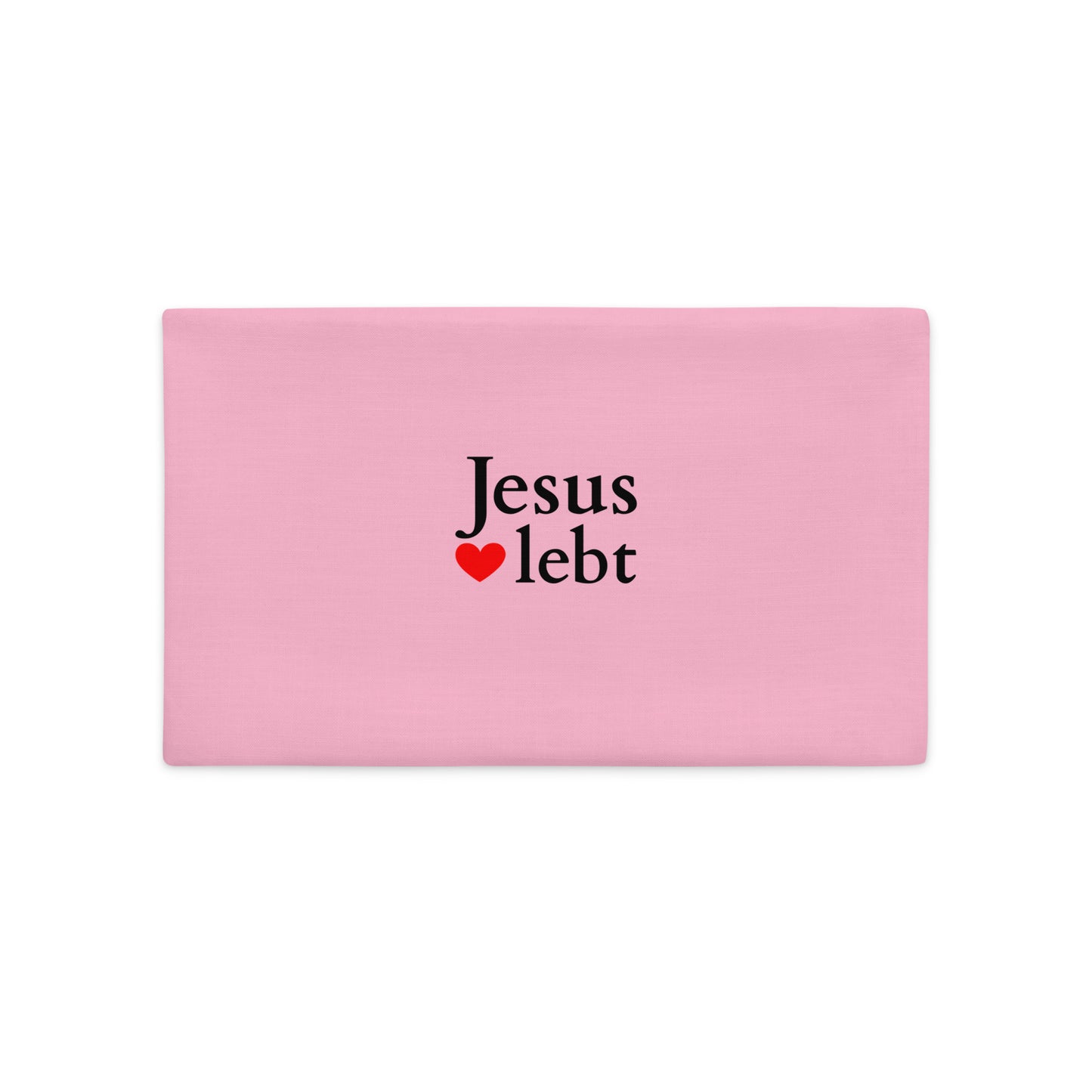 Jesus lebt - Premium-Kissenbezug - Helles Design DE ${variant-option} faith design by The Light of Life