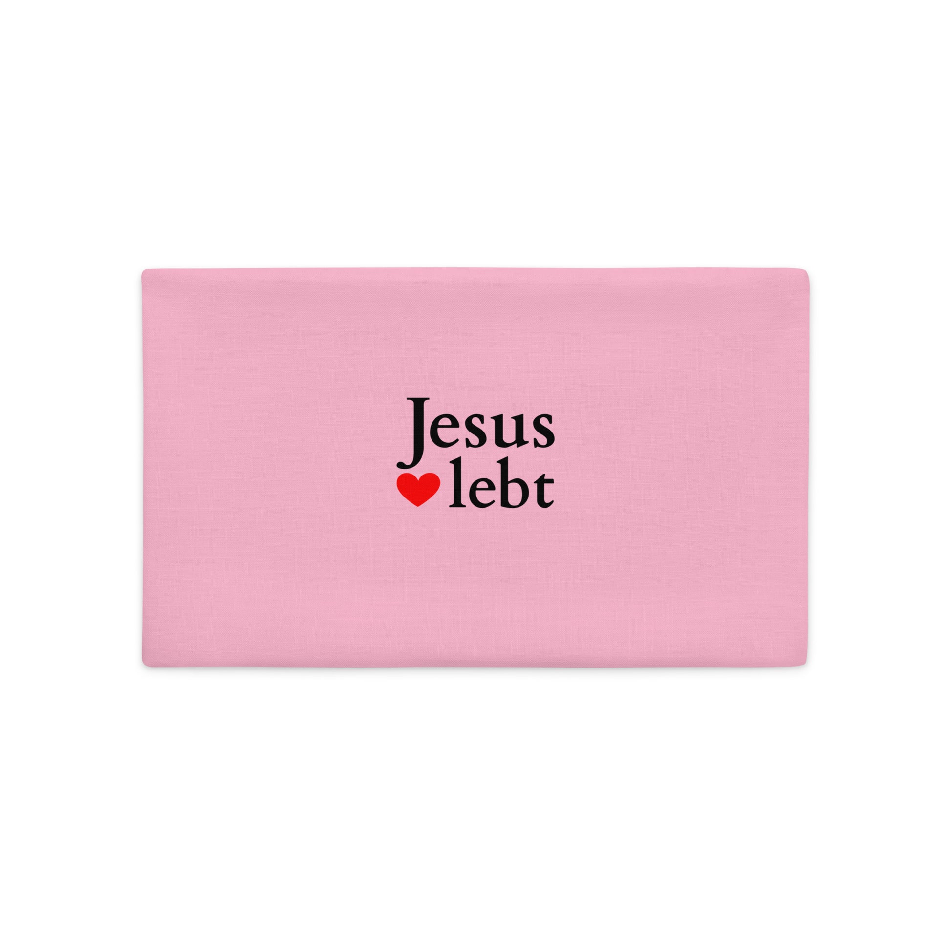 Jesus lebt - Premium-Kissenbezug - Helles Design DE ${variant-option} faith design by The Light of Life