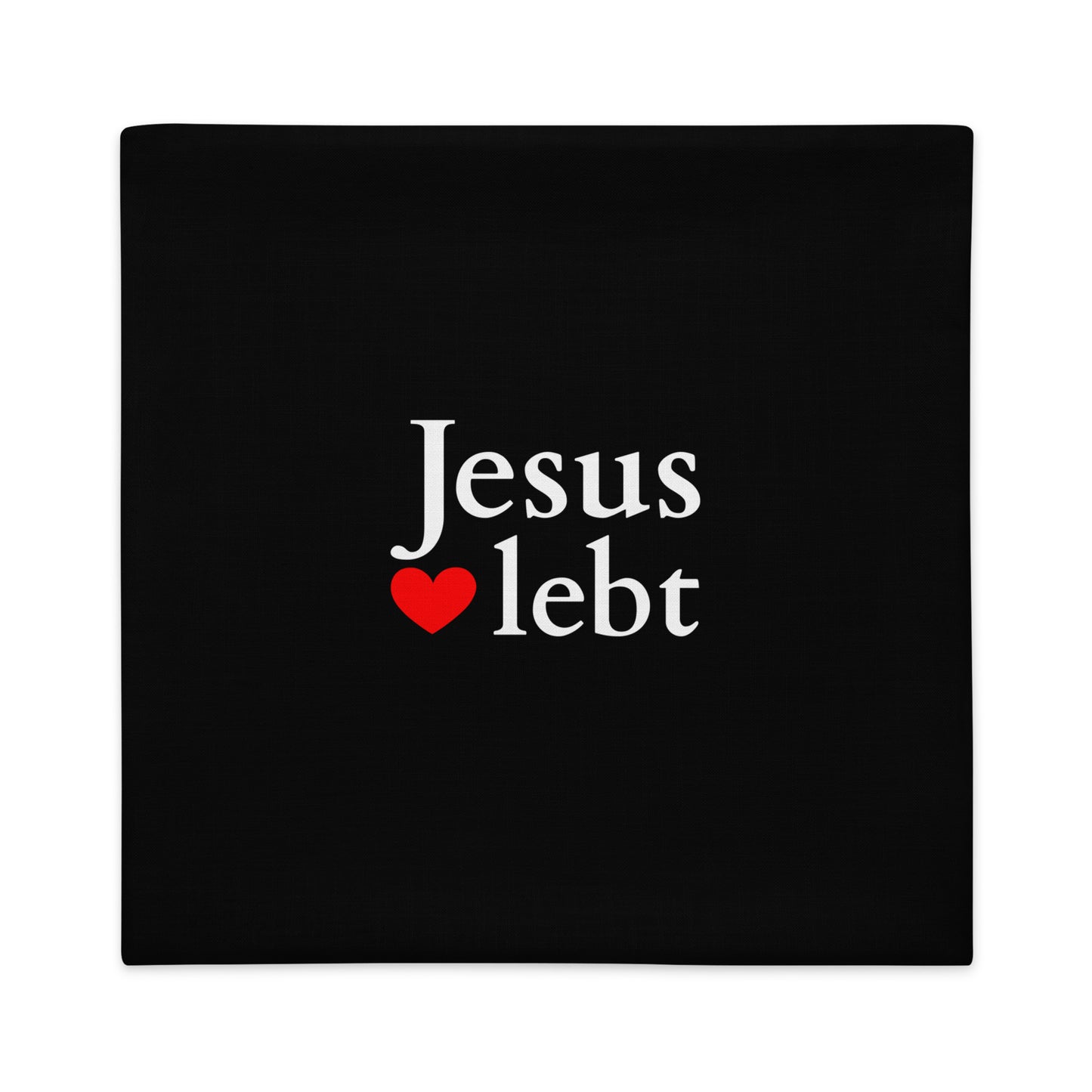 Jesus lebt - Premium-Kissenbezug - Helles Design DE ${variant-option} faith design by The Light of Life