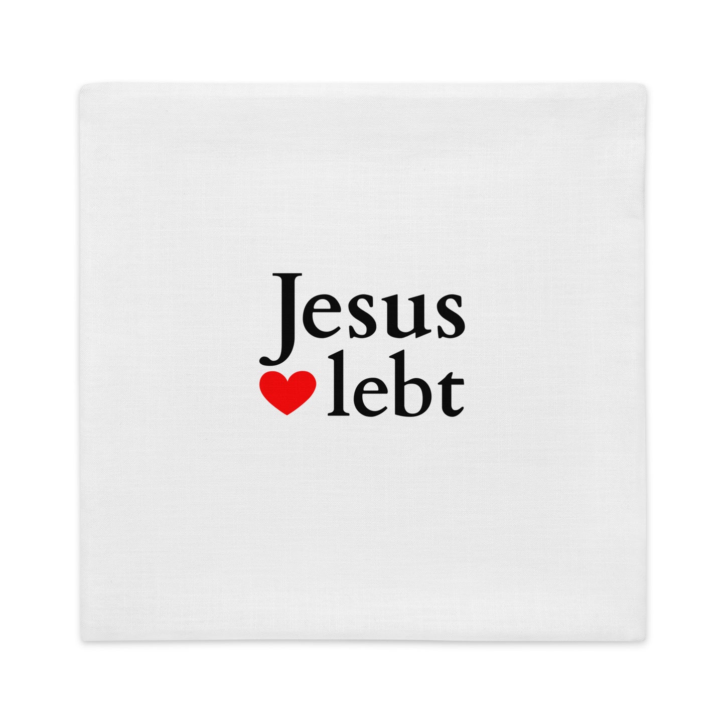 Jesus lebt - Premium-Kissenbezug - Helles Design DE ${variant-option} faith design by The Light of Life