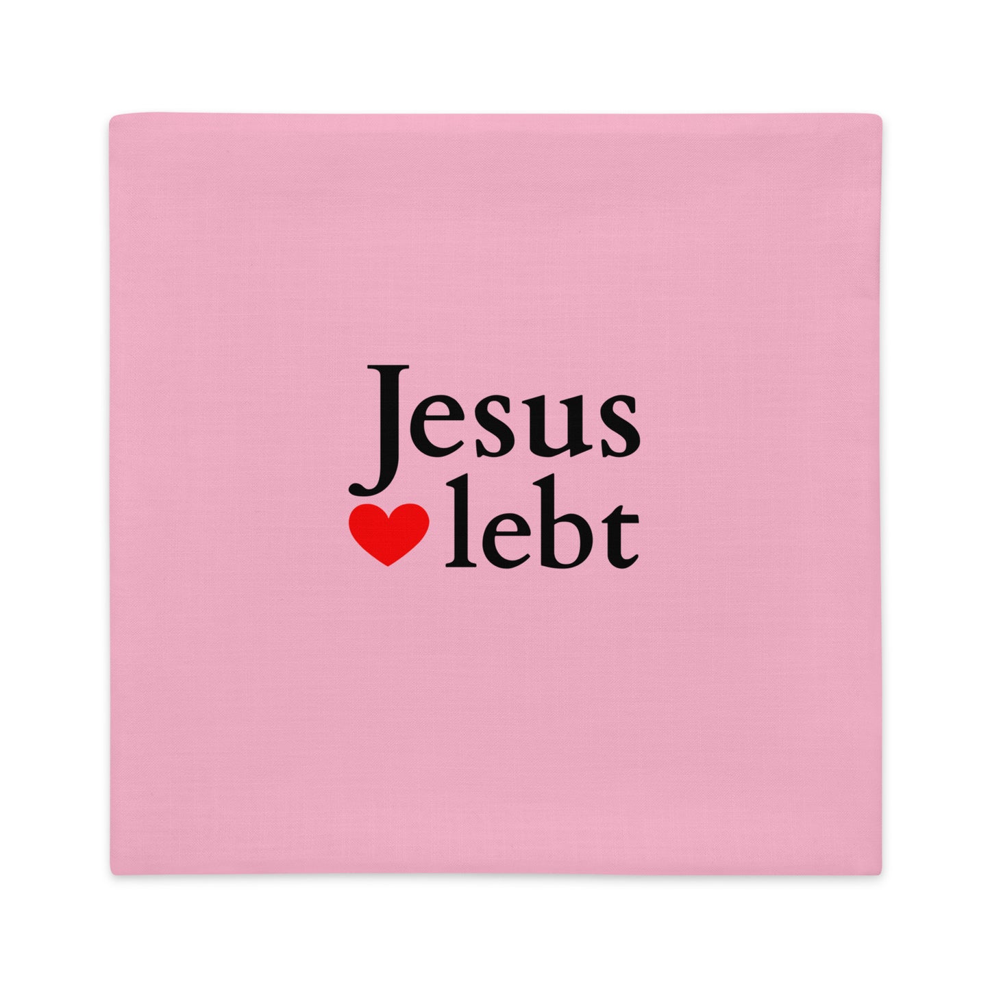 Jesus lebt - Premium-Kissenbezug - Helles Design DE ${variant-option} faith design by The Light of Life