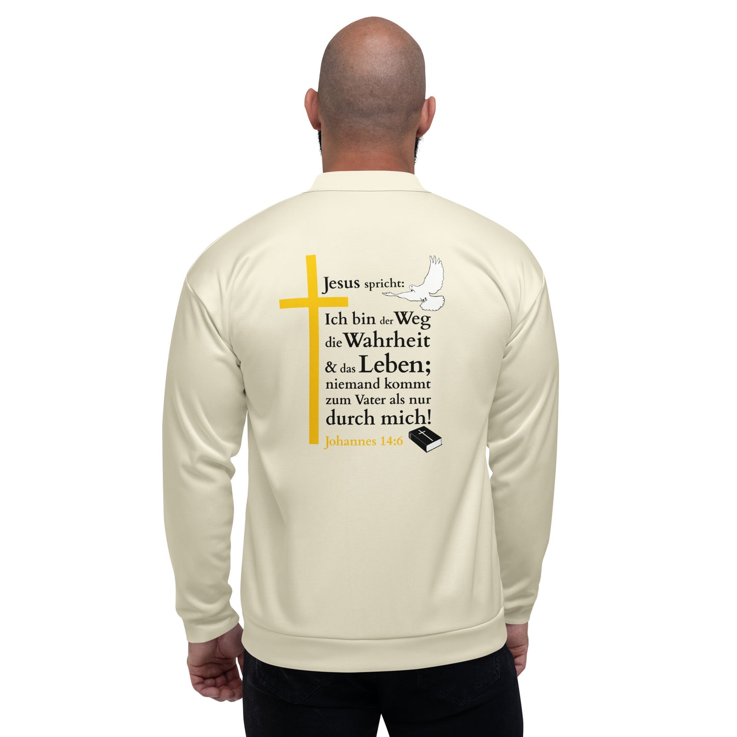The Light of LIfe, JESUS the Way - Unisex Bomber Jacket bright design - EN ${variant-option} faith design by The Light of Life