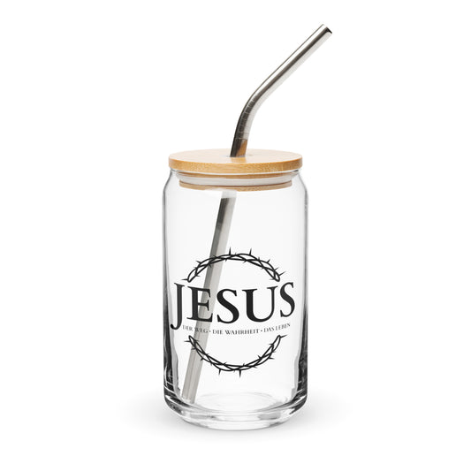 JESUS, Der Weg, Die Wahrheit, Das Leben - Glas in Dosenform DE ${variant-option} faith design by The Light of Life