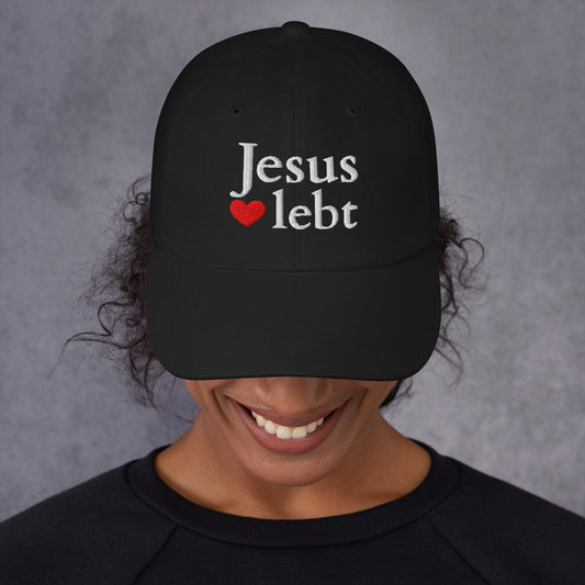 Jesus lebt - Dad-Hat DE ${variant-option} faith design by The Light of Life
