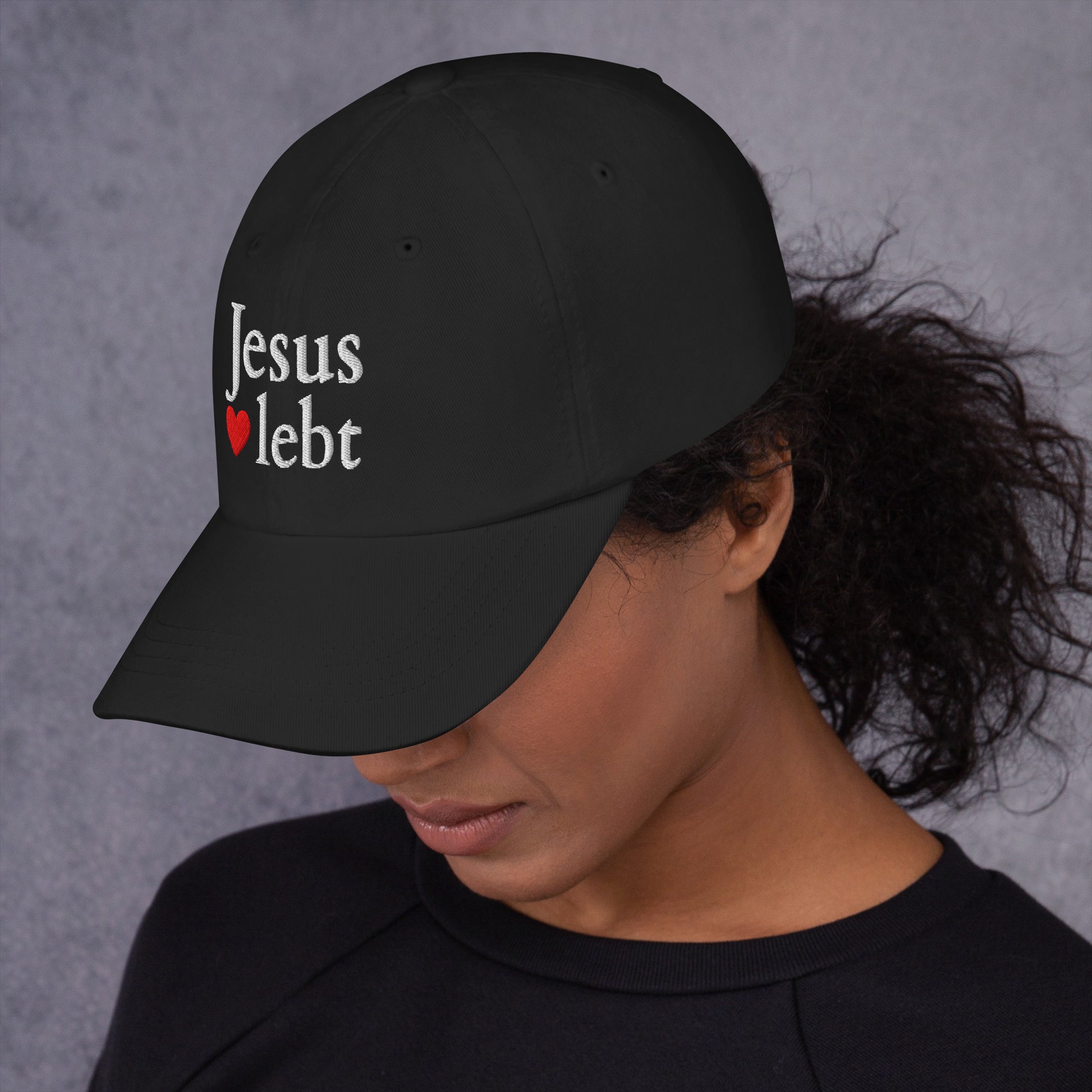 Jesus lebt - Dad-Hat DE faith design by The Light of Life