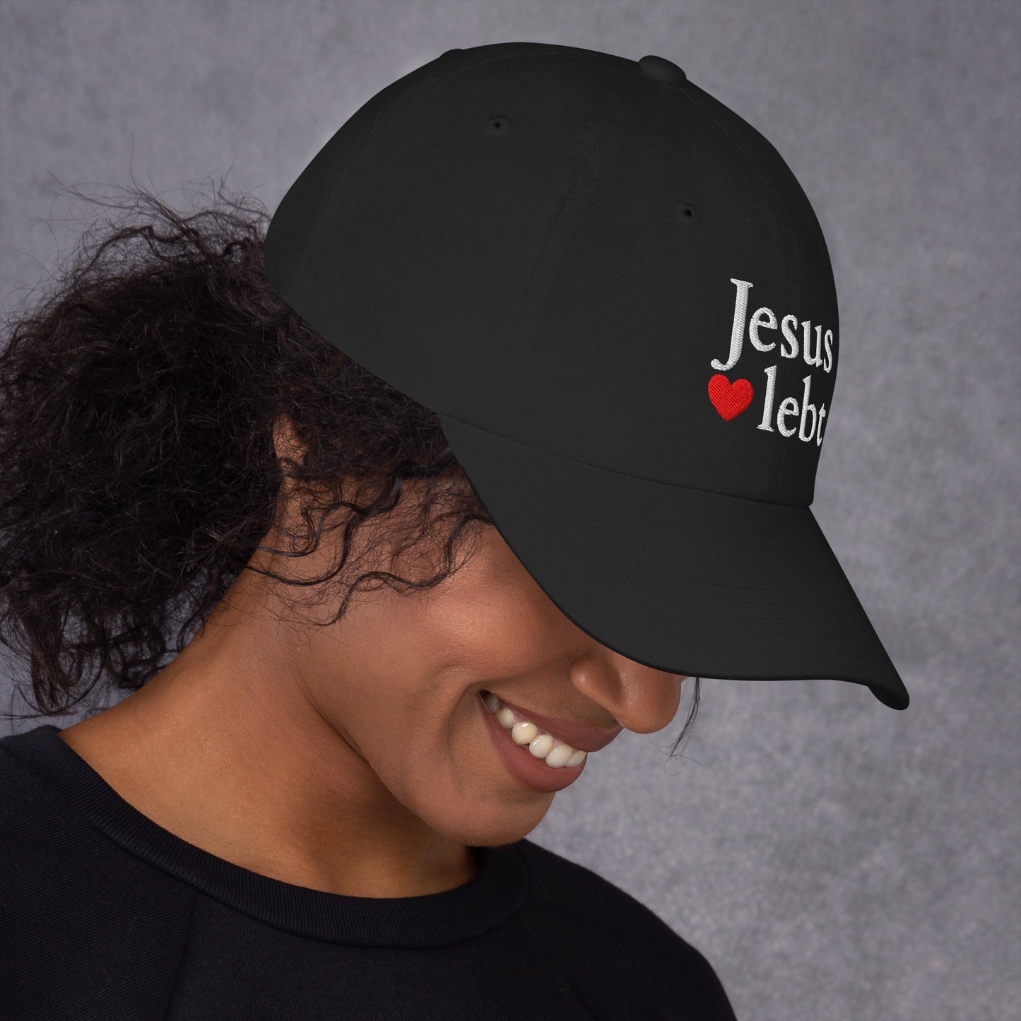 Jesus lebt - Dad-Hat DE faith design by The Light of Life