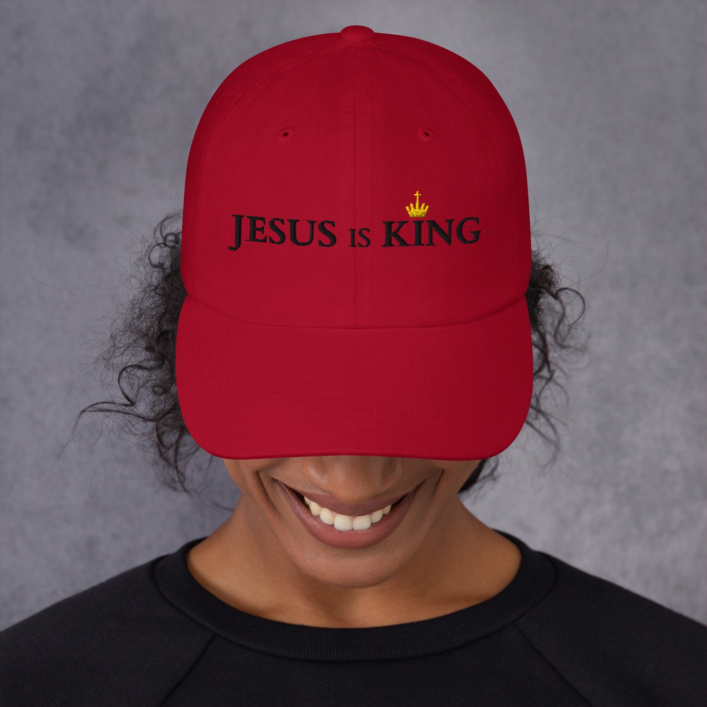 JESUS is KING - Dad-Hat DE helles Design ${variant-option} faith design by The Light of Life