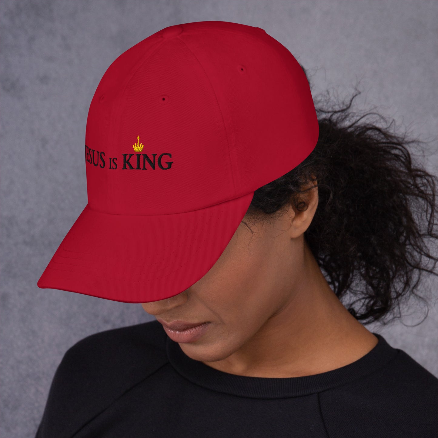 JESUS is KING - Dad-Hat DE helles Design ${variant-option} faith design by The Light of Life