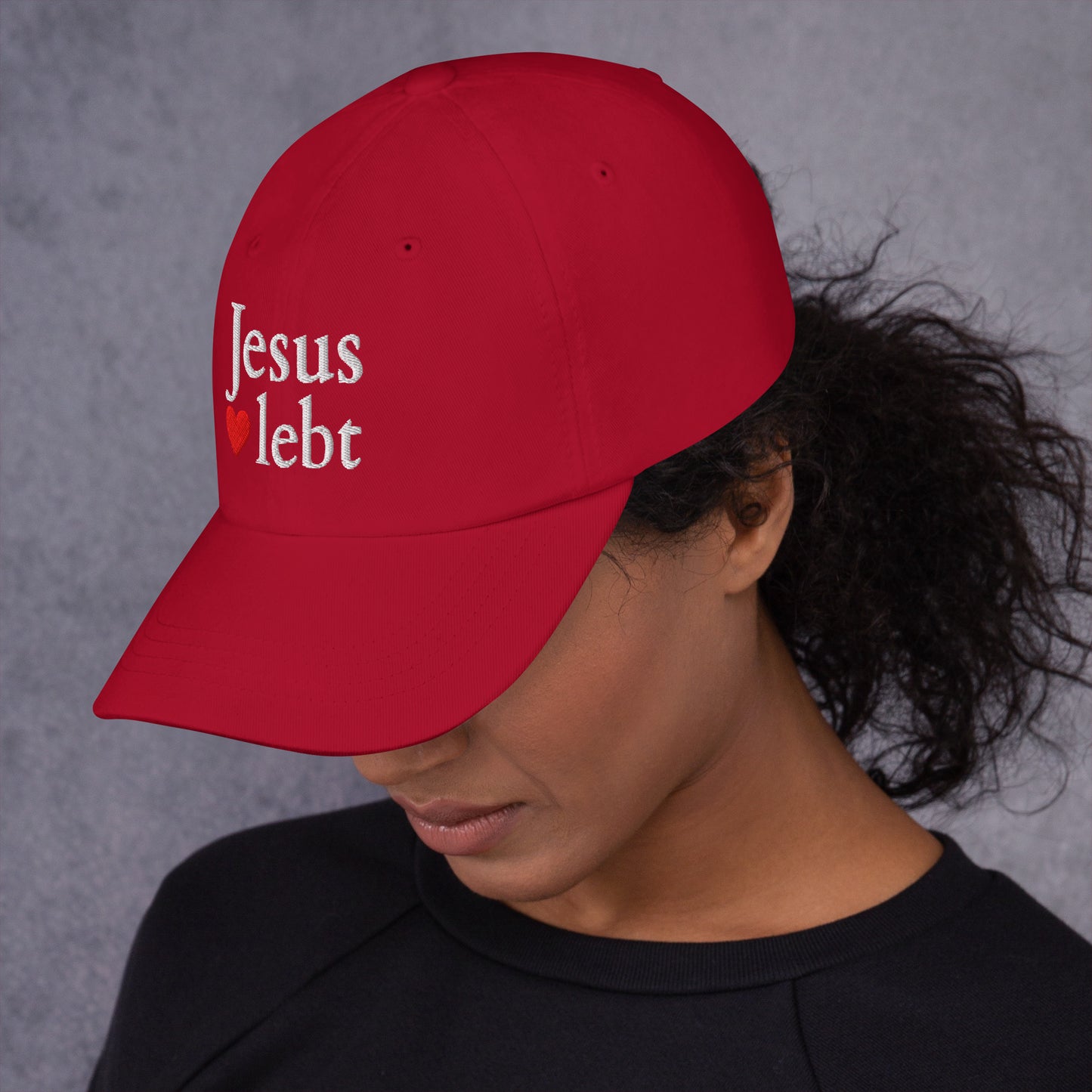 Jesus lebt - Dad-Hat DE faith design by The Light of Life