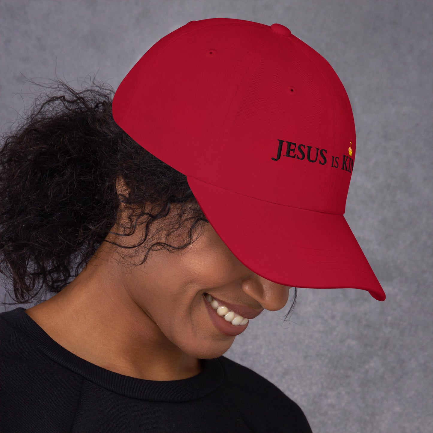 JESUS is KING - Dad-Hat DE helles Design ${variant-option} faith design by The Light of Life