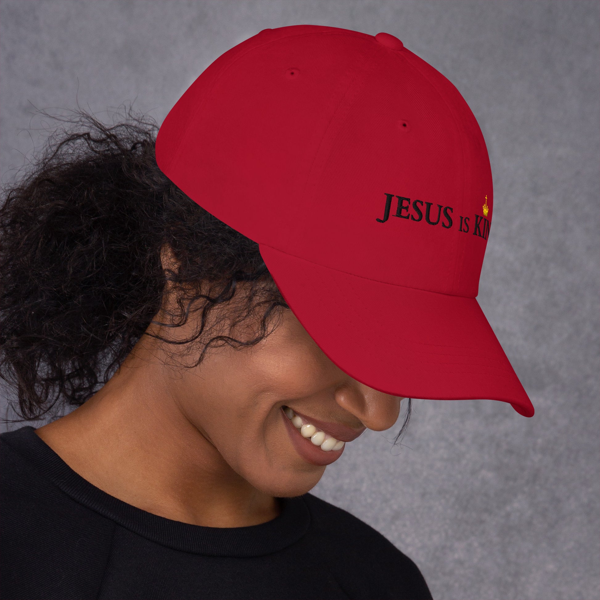 JESUS is KING - Dad-Hat DE helles Design ${variant-option} faith design by The Light of Life