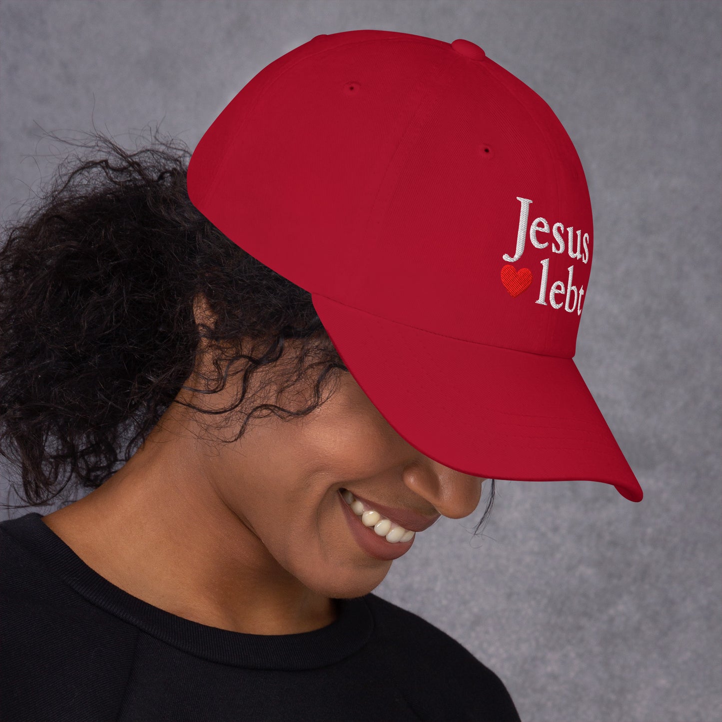 Jesus lebt - Dad-Hat DE faith design by The Light of Life