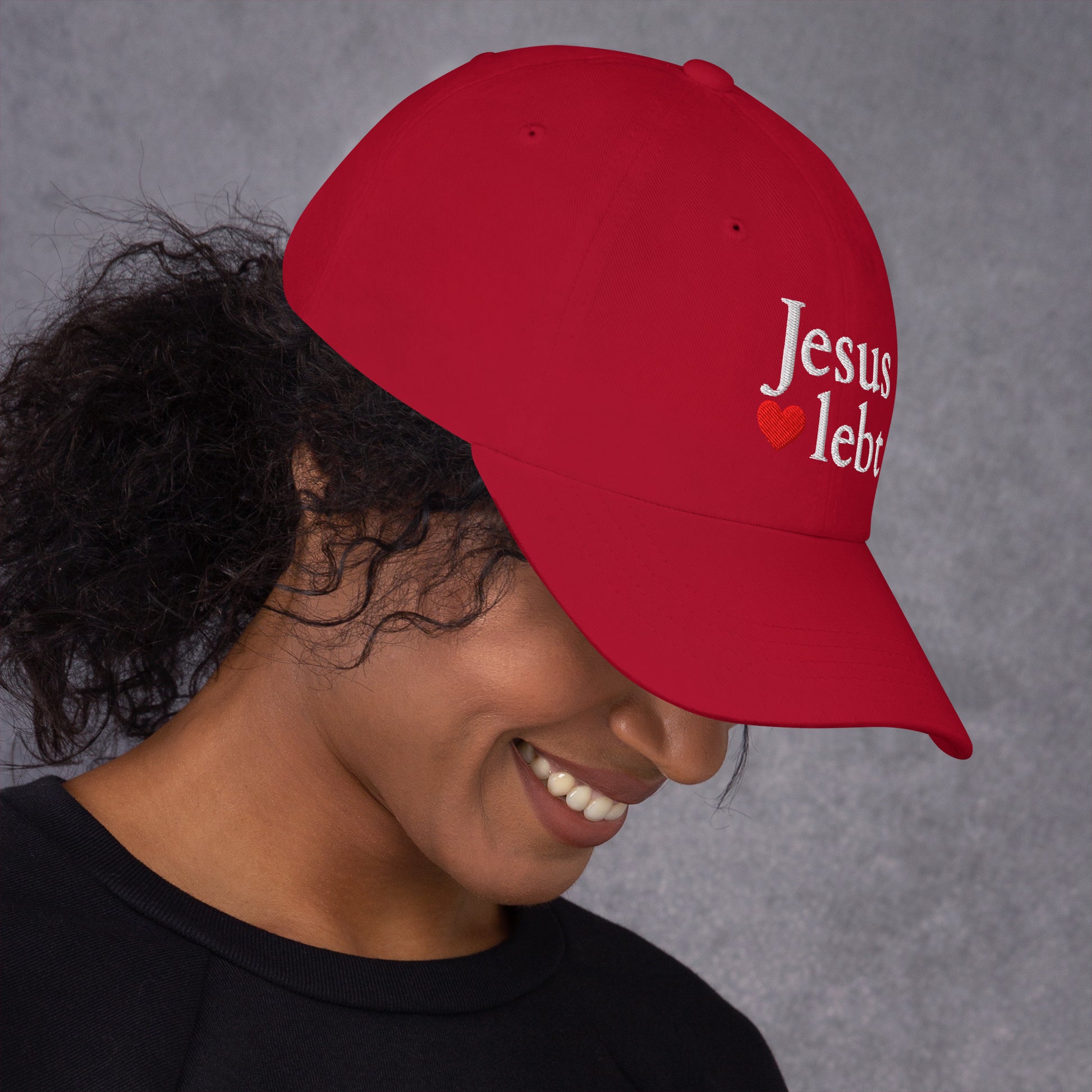 Jesus lebt - Dad-Hat DE faith design by The Light of Life