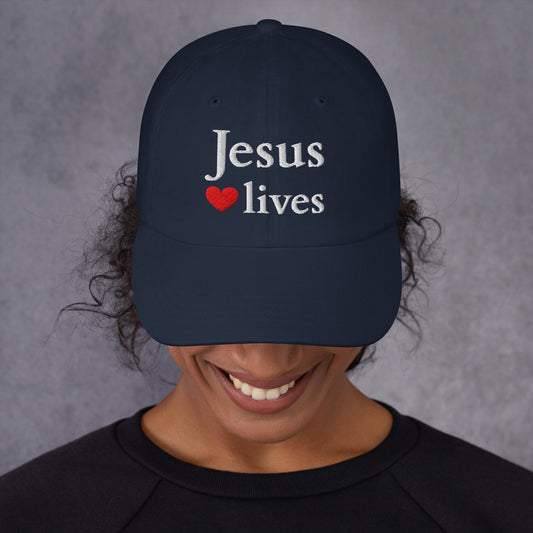 Jesus lives - Dad hat EN faith design by The Light of Life