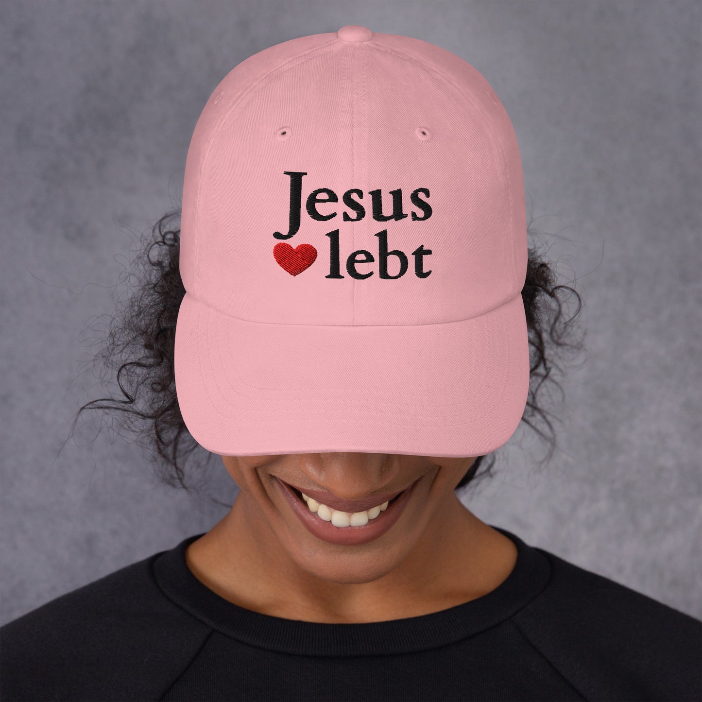 Jesus lebt - Dad-Hat DE helles Design faith design by The Light of Life
