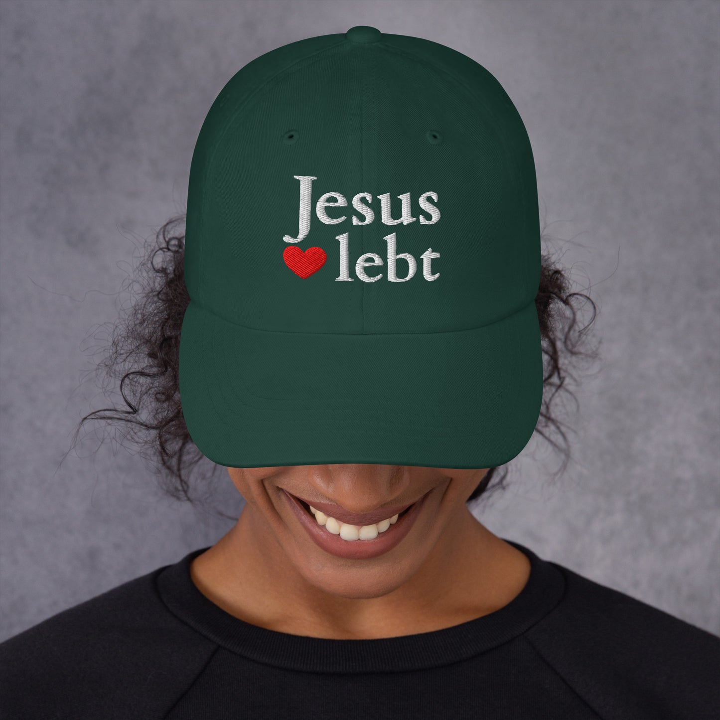 Jesus lebt - Dad-Hat DE faith design by The Light of Life