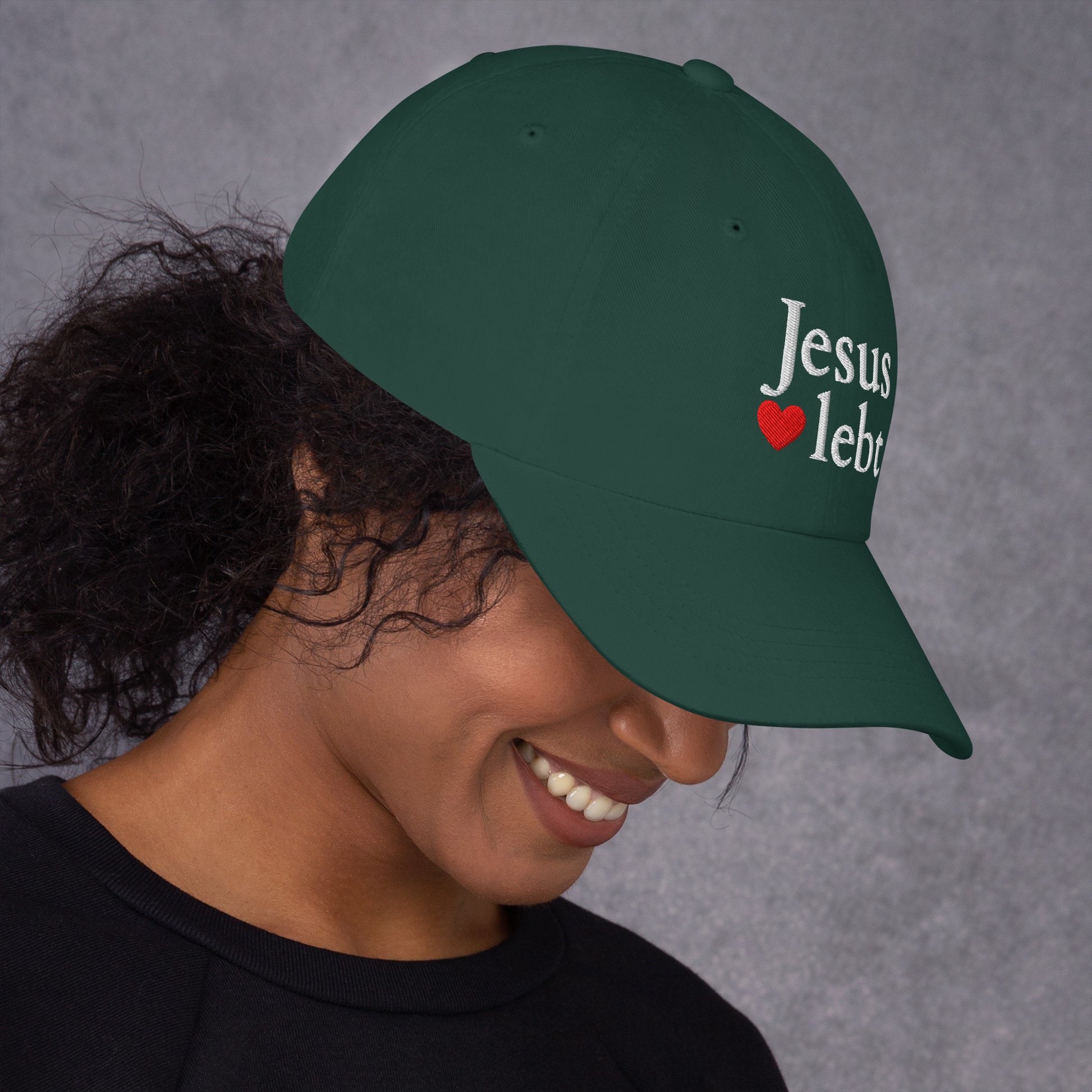 Jesus lebt - Dad-Hat DE faith design by The Light of Life